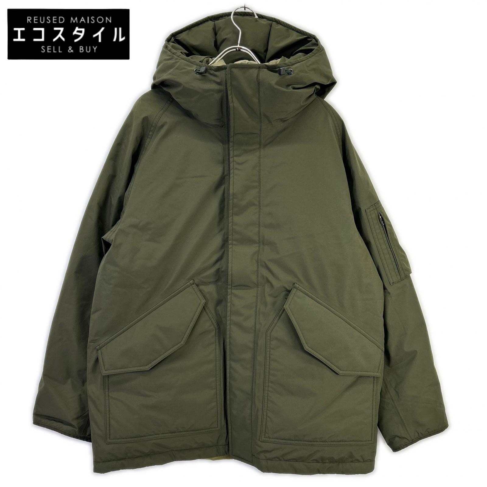 nanamica ナナミカ SUBF276U カーキ ポリエステル GORE-TEX DOWN COAT/ゴアテックス フーデッドダウンコート 厚地の外套   L カーキ メンズ 【中古】