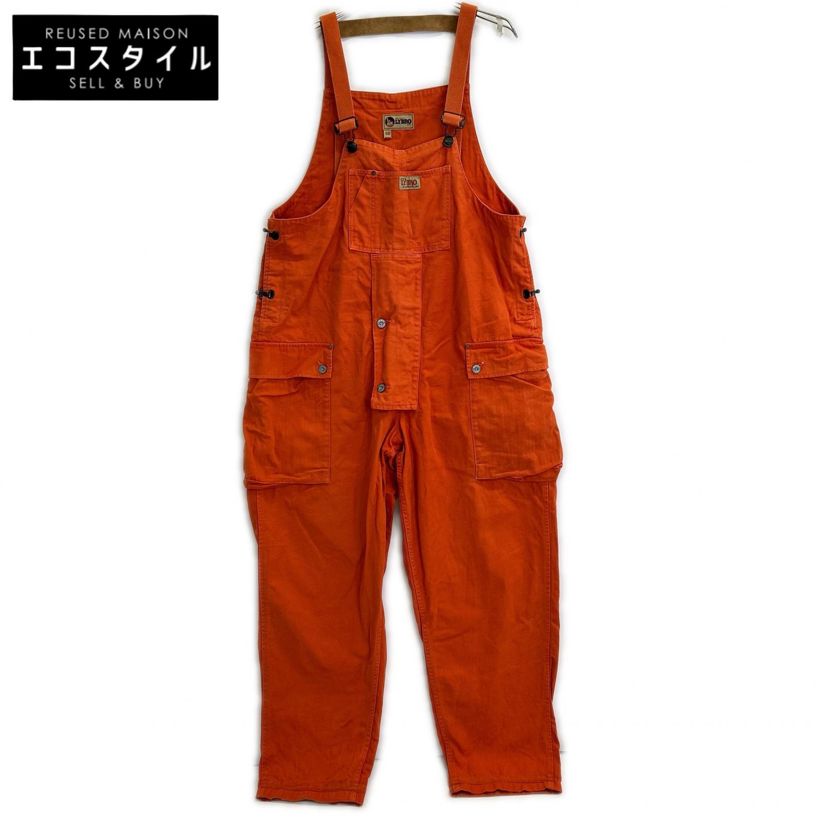 NIGEL CABOURN ナイジェルケーボン LYBROライブロ 8039-13-50510 オレンジ色 大層らしい櫂 大層らしい櫂 オールインワン   50 オレンジ色 メンズ 【中古】