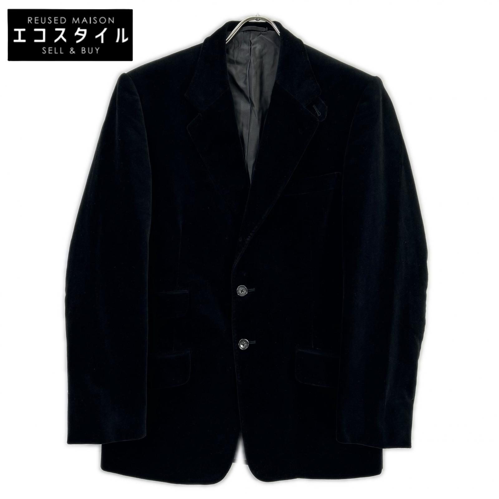 JIL SANDER ジルサンダー 黒いこと 天鵞絨出どころ TAILOR MADE 3Bテーラードジャケット 上衣   44 黒いこと メンズ 【中古】
