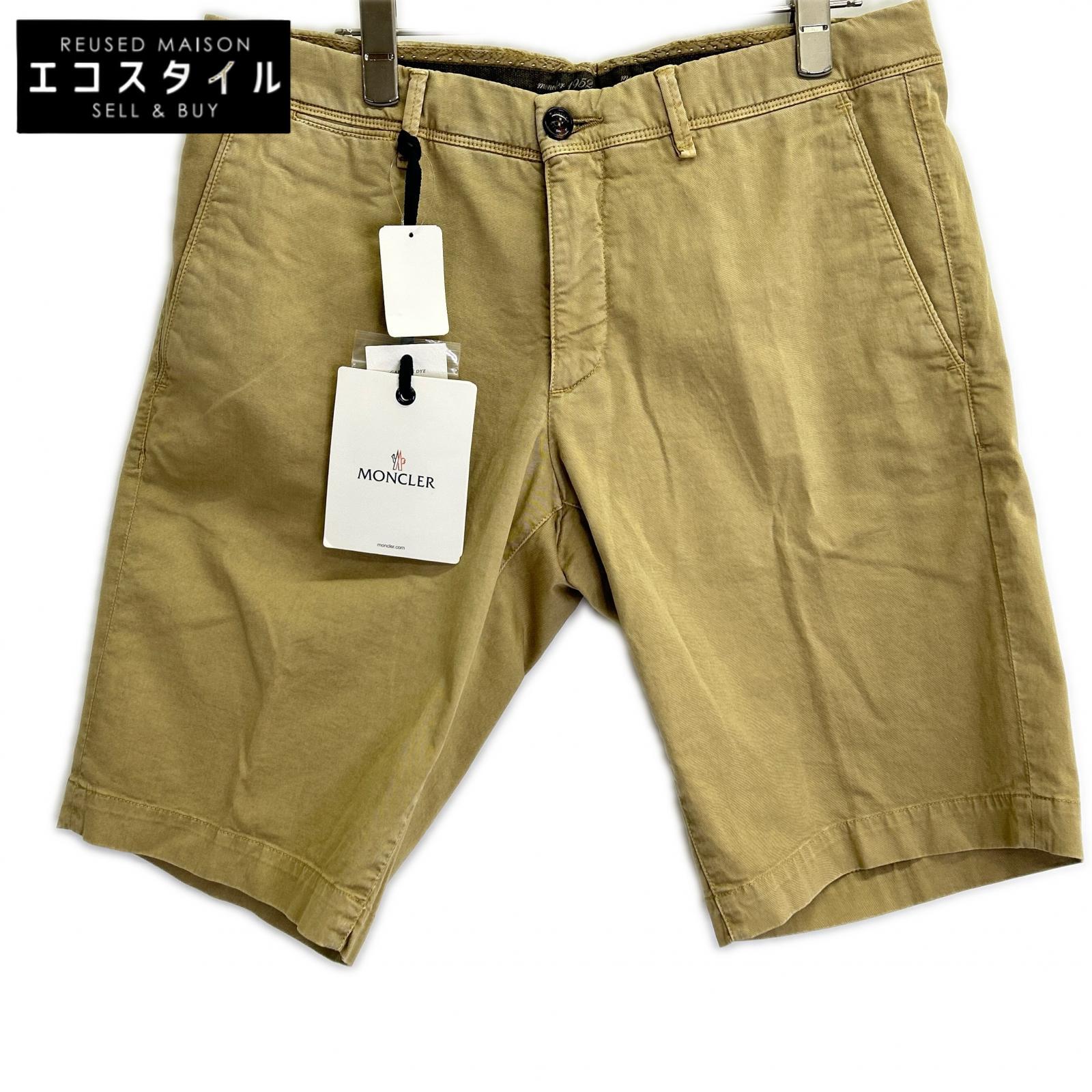 MONCLER モンクレール ベージュ PANTALONE BERMUDA ハーフパンツ ボトムス 48 ベージュ メンズ 【中古】|ブランドリユース エコスタイル
