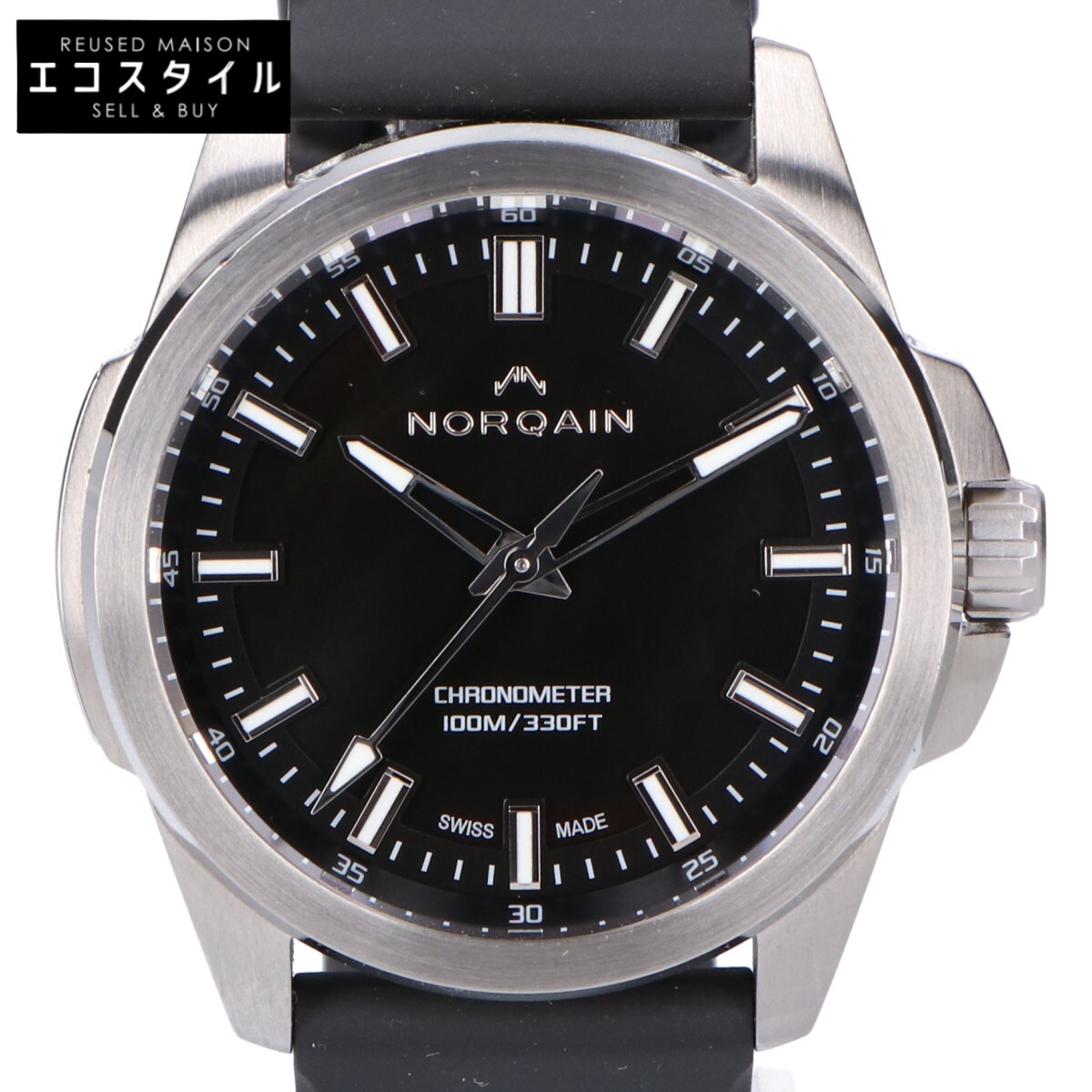 NORQAIN ノルケイン 美品 NN3000S03A/MBJ301 インディペンデンス JP 黒いことMOP 思われ人ダンス楽隊 42粍 自動小銃一巻き ウォッチ   メンズ 【中古】