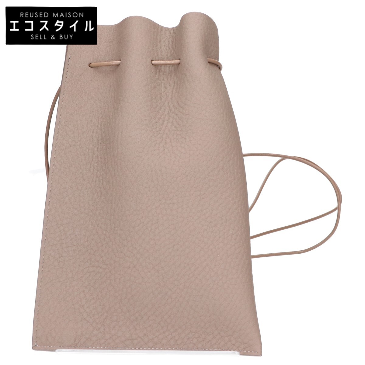 ITTI イッチ ITTI-BAG-090-DS トープ エコ表現スタイルなめし革 HERRIE KINCHAKU POUCH/合切袋車寄せ ハンドバック   - トープ メンズ 【中古】