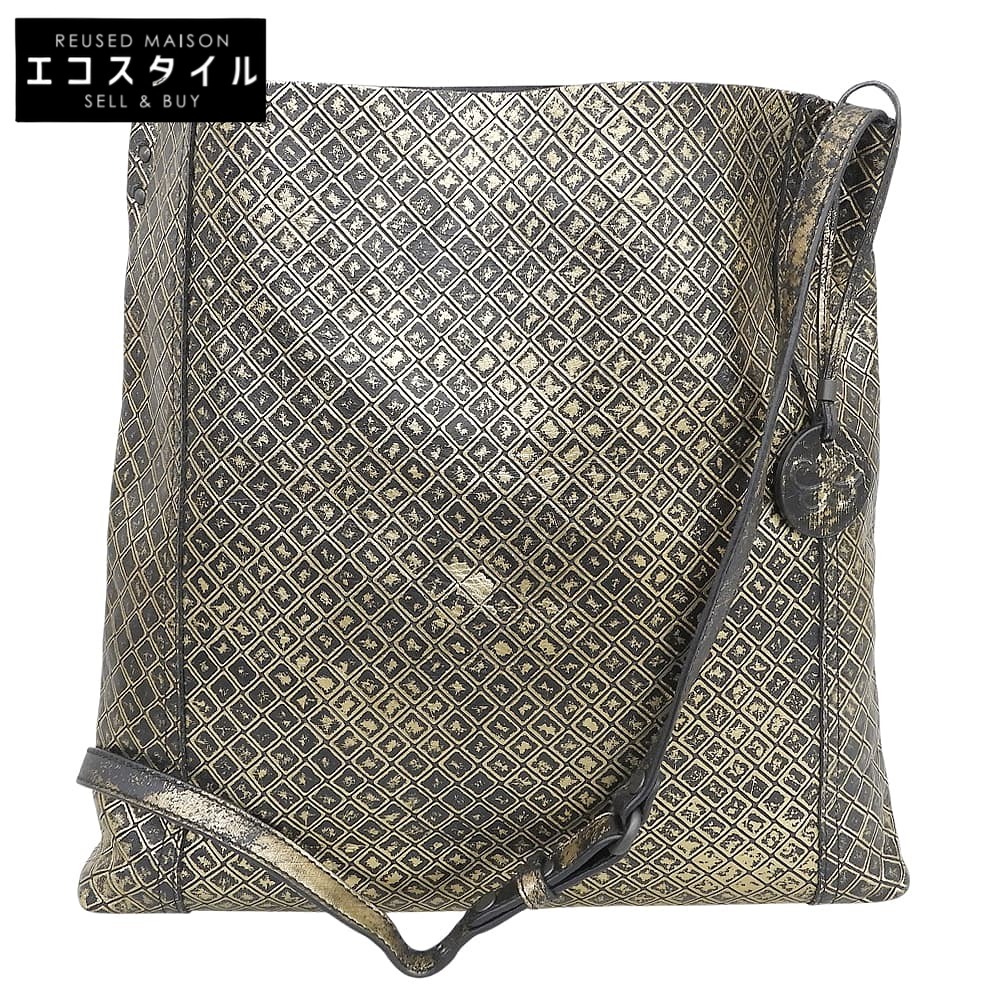 BOTTEGA VENETA ボッテガヴェネタ イントレッチオ ミラージュ ショルダーバッグ レディース 黒いこと×ゴールド B00958802D ショルダーバッグ   黒いこと/ゴールド レディース 【中古】