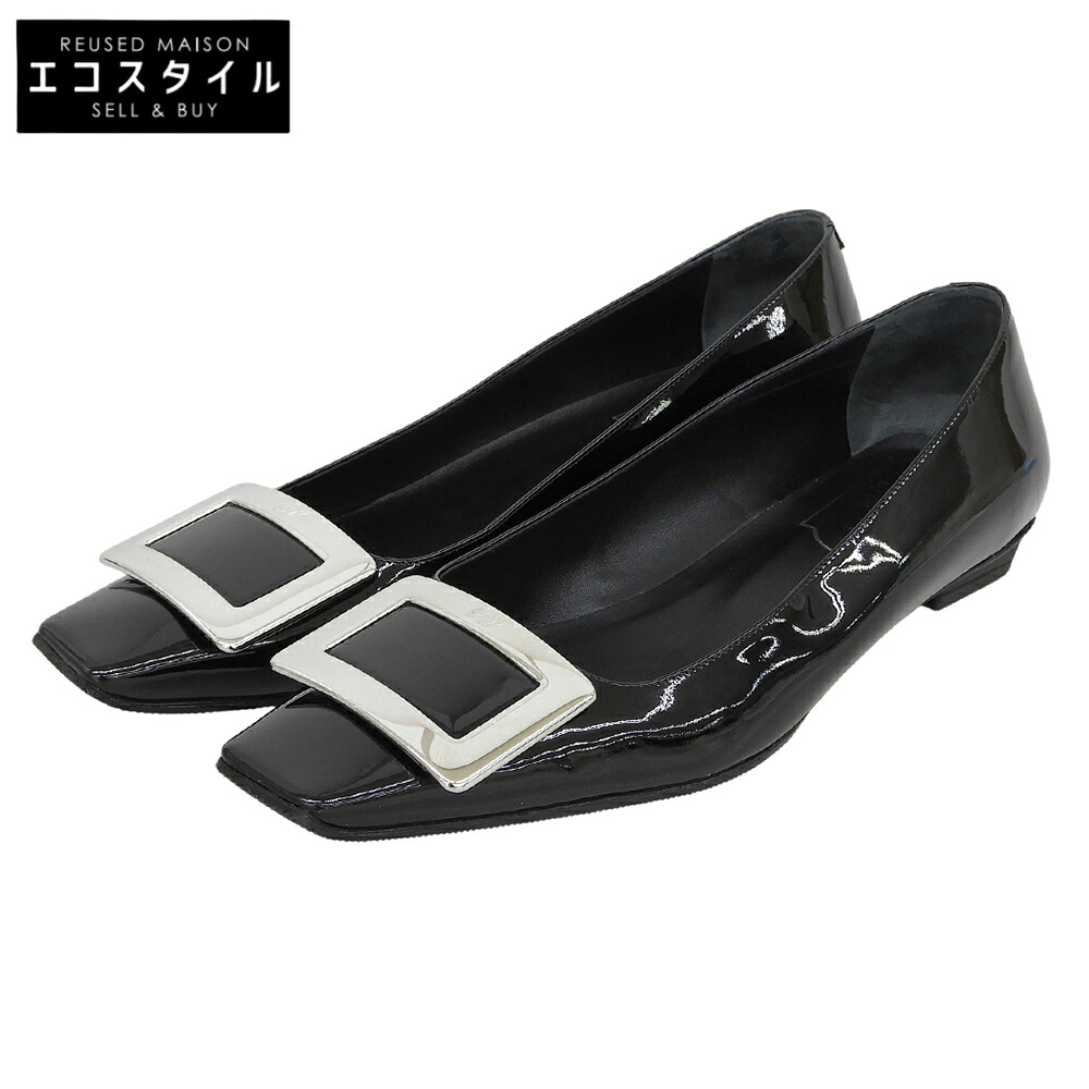 Roger Vivier ロジェヴィヴィエ 呼びりん ヴィヴィエ パンプス シューズ レディース 専売特許なめし革 黒いこと 38 シューズ   38 黒いこと レディース 【中古】