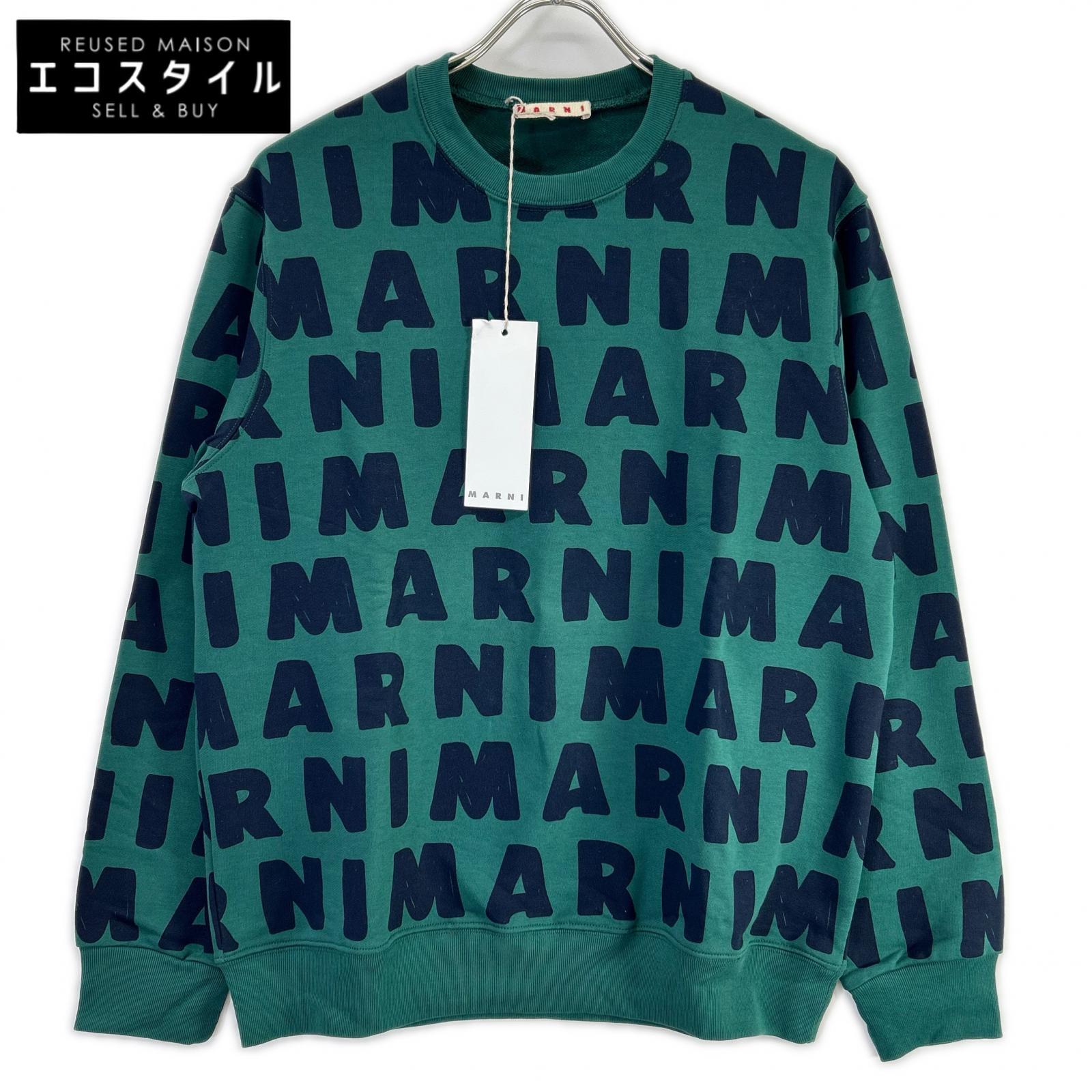MARNI マルニ M00601-M00MW 緑であること 総柄 クルーネックプルオーバー トップス   14 緑であること レディース 【中古】