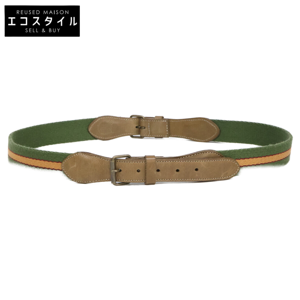 UNION 単位労働組合 【美品】TCL00102 THE TYPE BELT 三尺帯   L/XL 32IN-38IN OLIVE メンズ 【中古】