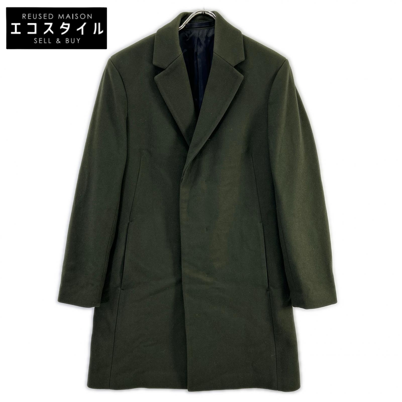 Theory 行動論理 02-7409002 緑であること SOFT MELTON/BOWER TOP COAT A 厚地の外套 厚地の外套   S 緑であること メンズ 【中古】