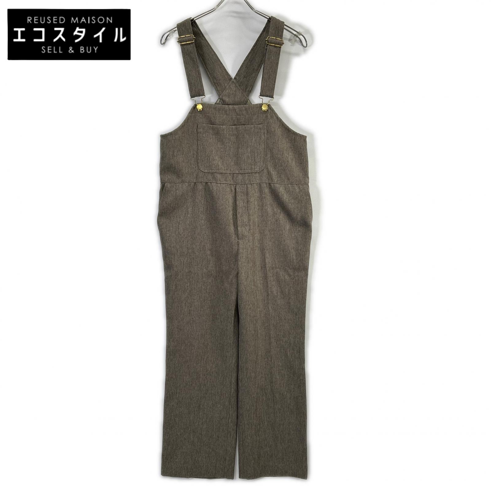 Whim Gazette ウィムガゼット カーキ カルゼサロペット ボトムス   F カーキ レディース 【中古】
