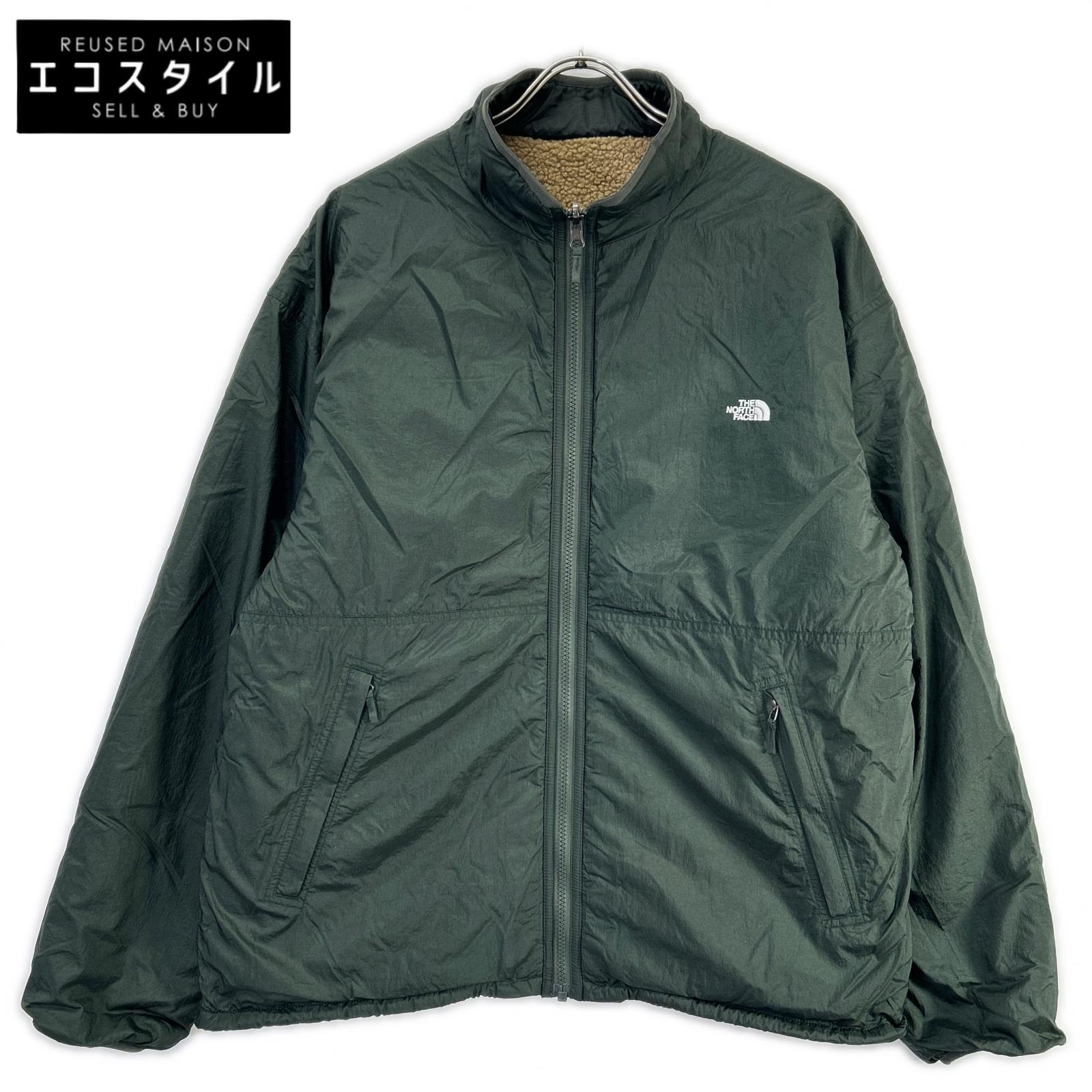 THE NORTH FACE 北の方人間の顔 NP72536 カーキ×アルパイン リバーシブルエクストリームパイルフリースジャケット 上衣   L カーキ／アルバイン メンズ 【中古】