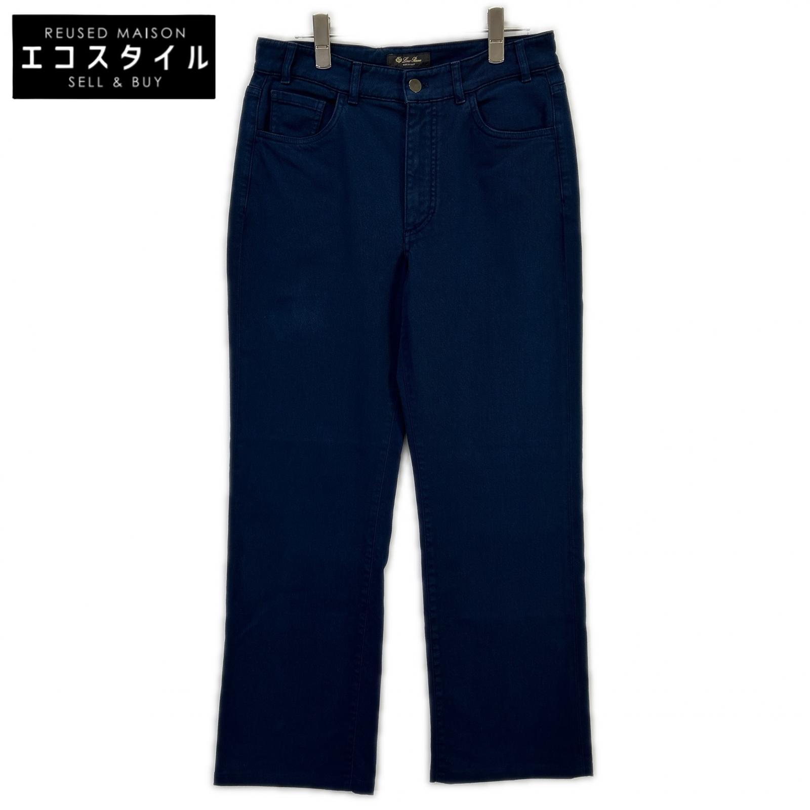 Loro Piana ロロピアーナ FAM3466 ネイビー コットンパンツ ボトムス ネイビー レディース 【中古】｜ブランドリユース エコスタイル