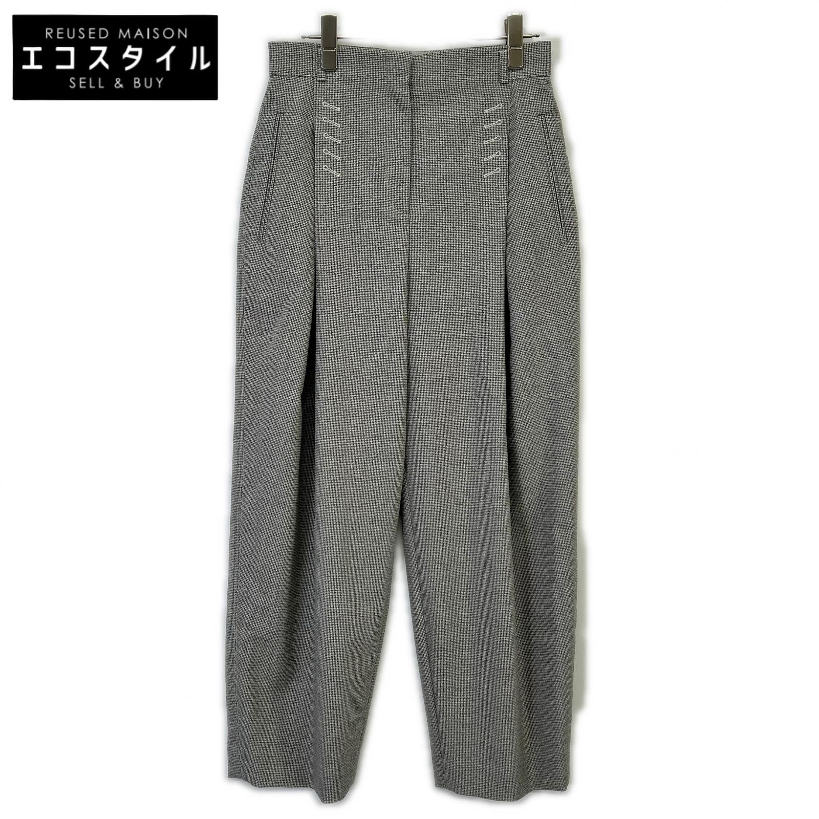 FENDI フェンディ FR6608 24年製 白いこと×黒いこと 読み合わせる バレルレックパンツ ボトムス   40 黒いこと×白いこと レディース 【中古】