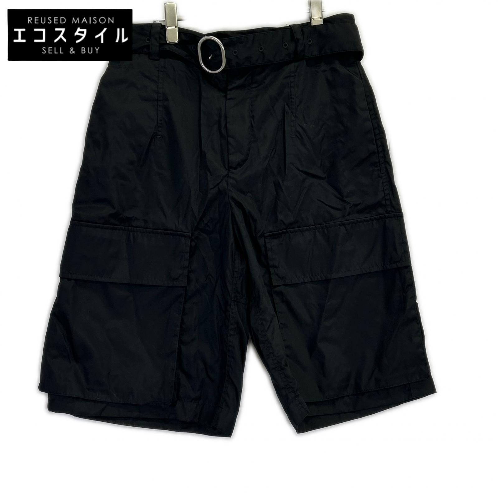 JIL SANDER ジルサンダー 【国内定め事/25SS】J22KA0262 ナイロン 三尺帯付 積貨委託貨物 遊撃手ズボン下 ボトムス   44 黒いこと メンズ 【中古】
