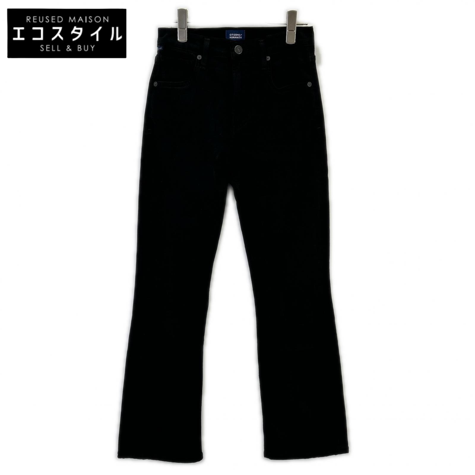CITIZENS of HUMANITY シチズンズオブヒューマニティー 25年製 ISOLA CROPPED BOOT ブラックデニム ボトムス F ブラック レディース 【中古】｜ブランドリユース エコスタイル