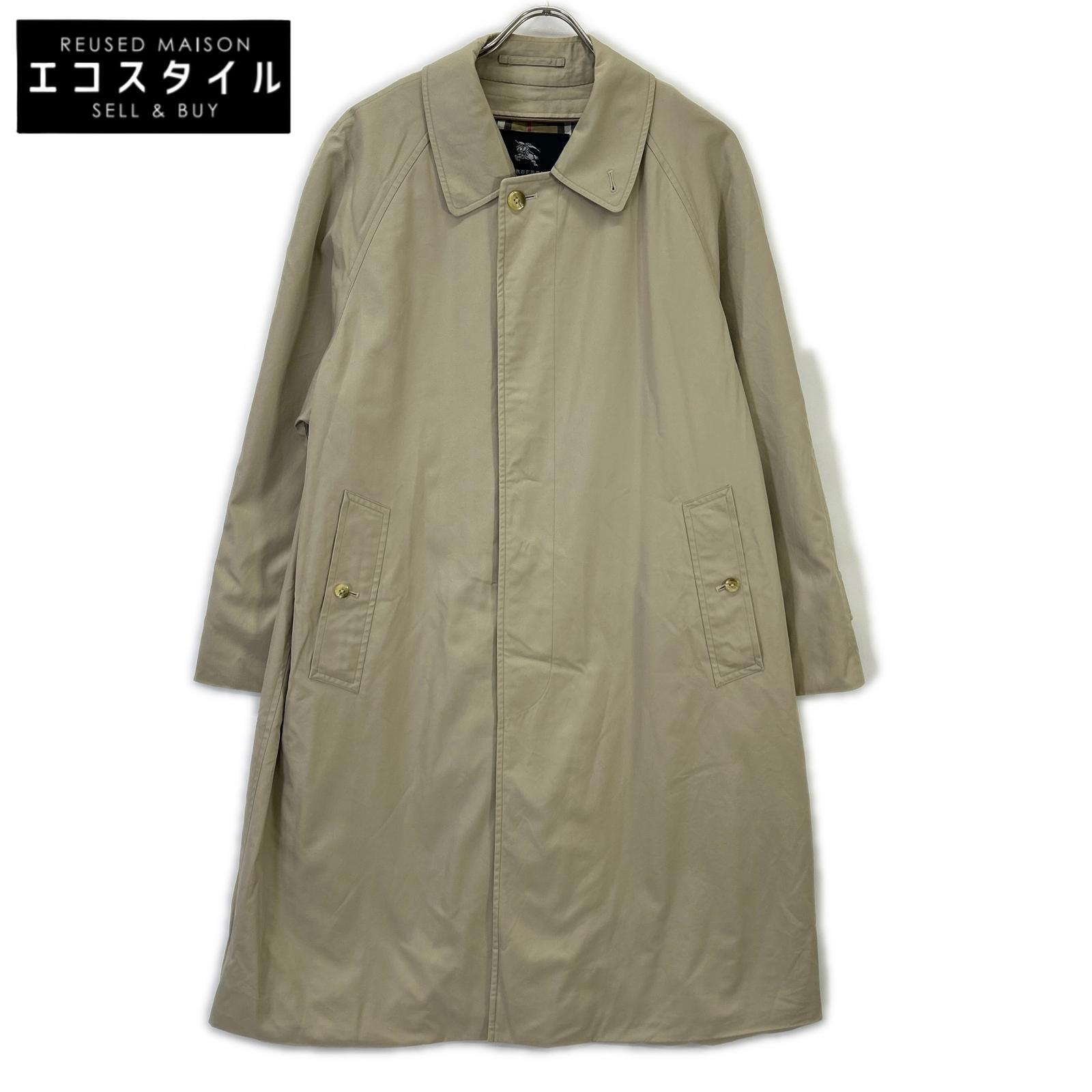 Burberry LONDON バーバリーロンドン 綿織物 ノヴァ読み合わせる ステンカラー厚地の外套 厚地の外套   ベージュ メンズ 【中古】