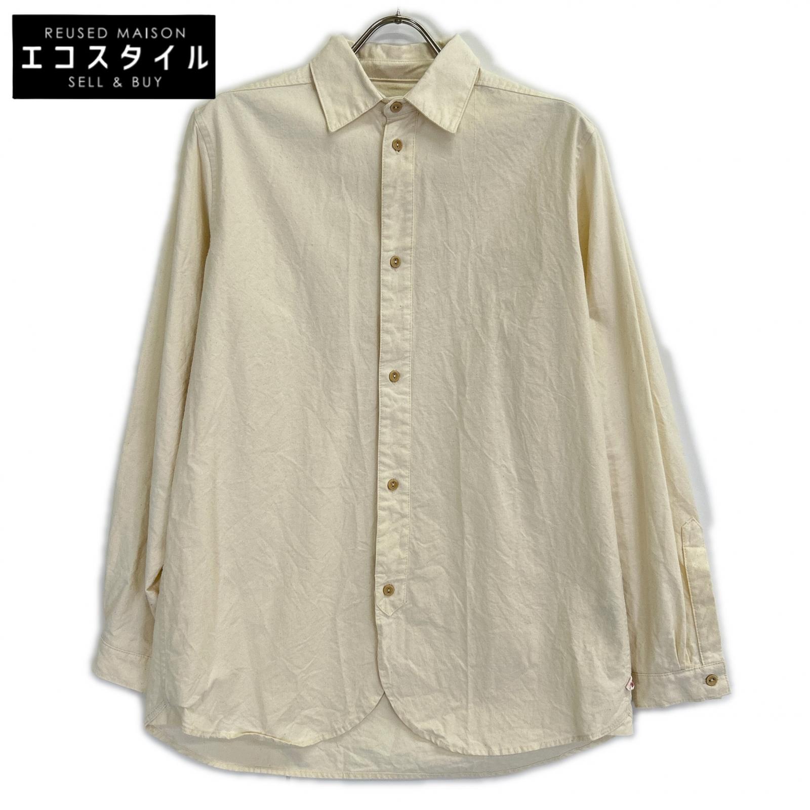 FRANK LEDER 真っ正直主導者 0916016 生み出すことり 象牙色 綿織物プルオーバー トップス   S 象牙色 メンズ 【中古】