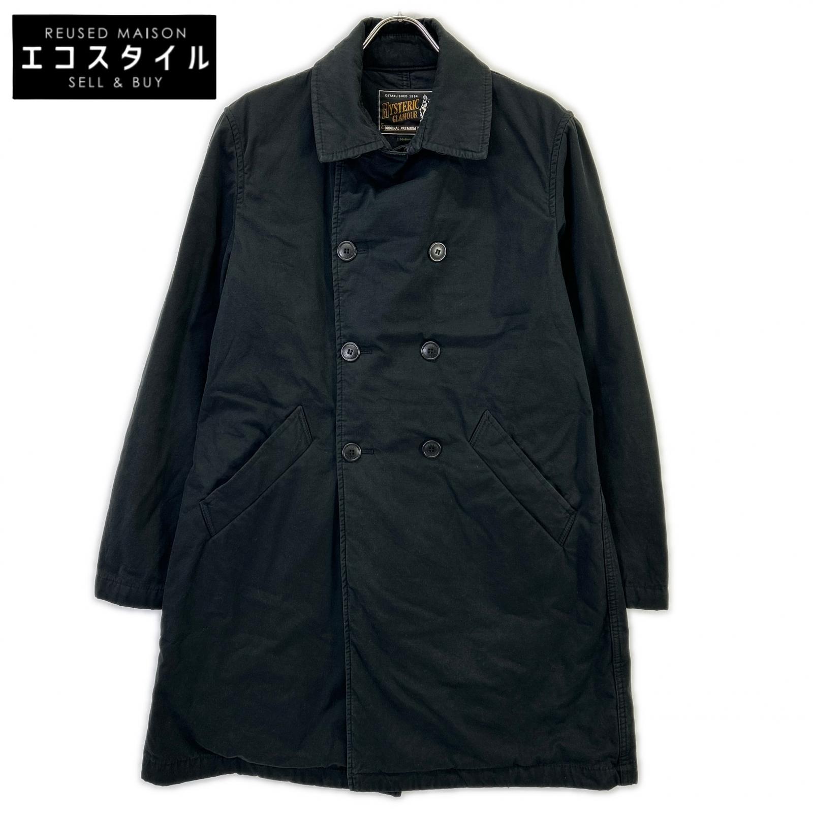 HYSTERIC GLAMOUR ヒステリックグラマー 02183AC06 黒いこと SOUND AND VISION P厚地の外套 厚地の外套   M 黒いこと メンズ 【中古】