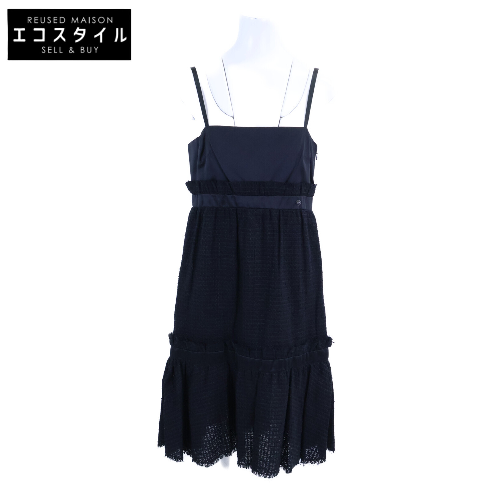 CHANEL シャネル 【美品】09P P34952W04272 ツィード キャミソール 衣装   38 黒いこと レディース 【中古】