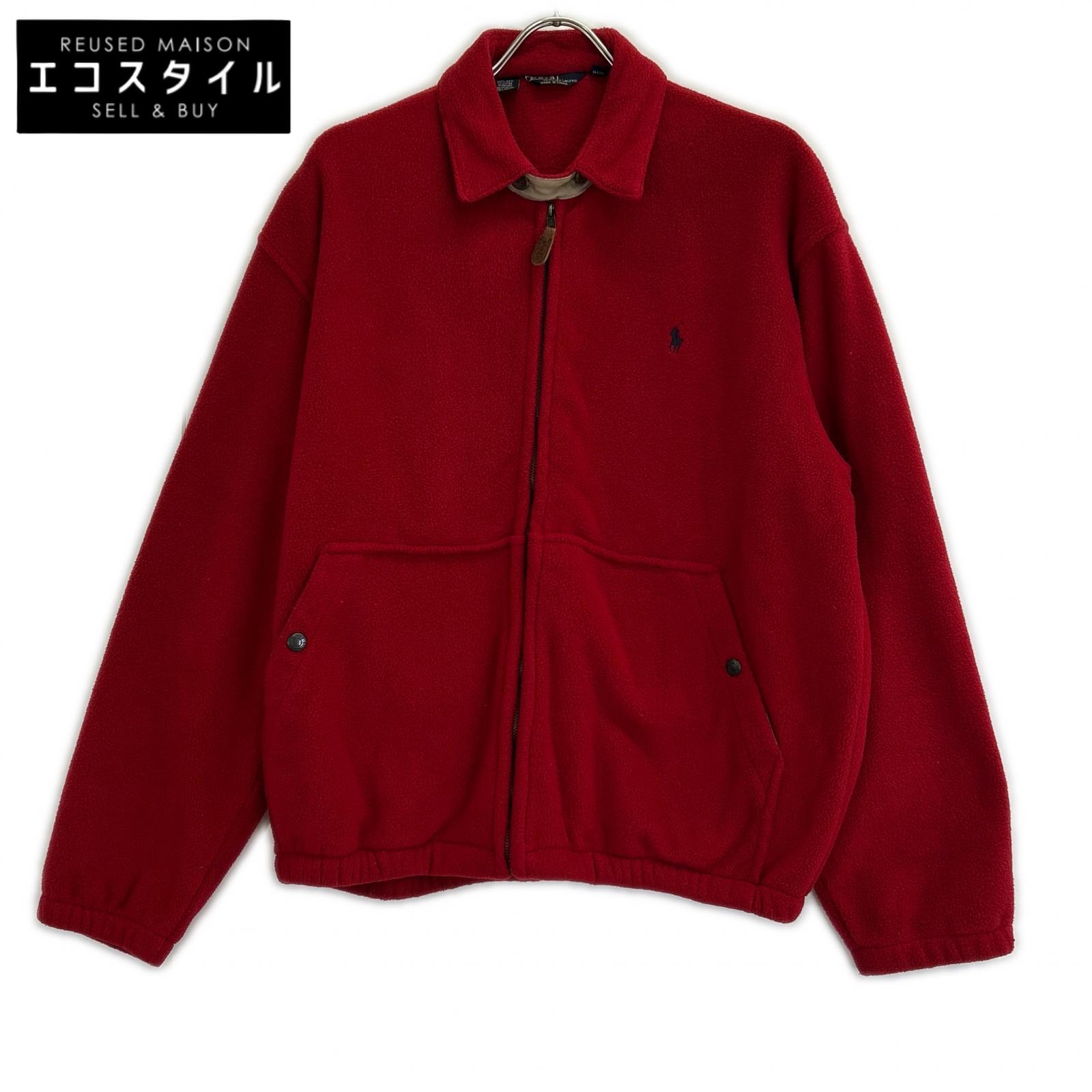 POLO RALPH LAUREN ポロ ラルフローレン 90S 赤いこと フリース 律動的な調子いの一番 トップス   M 赤いこと メンズ 【中古】