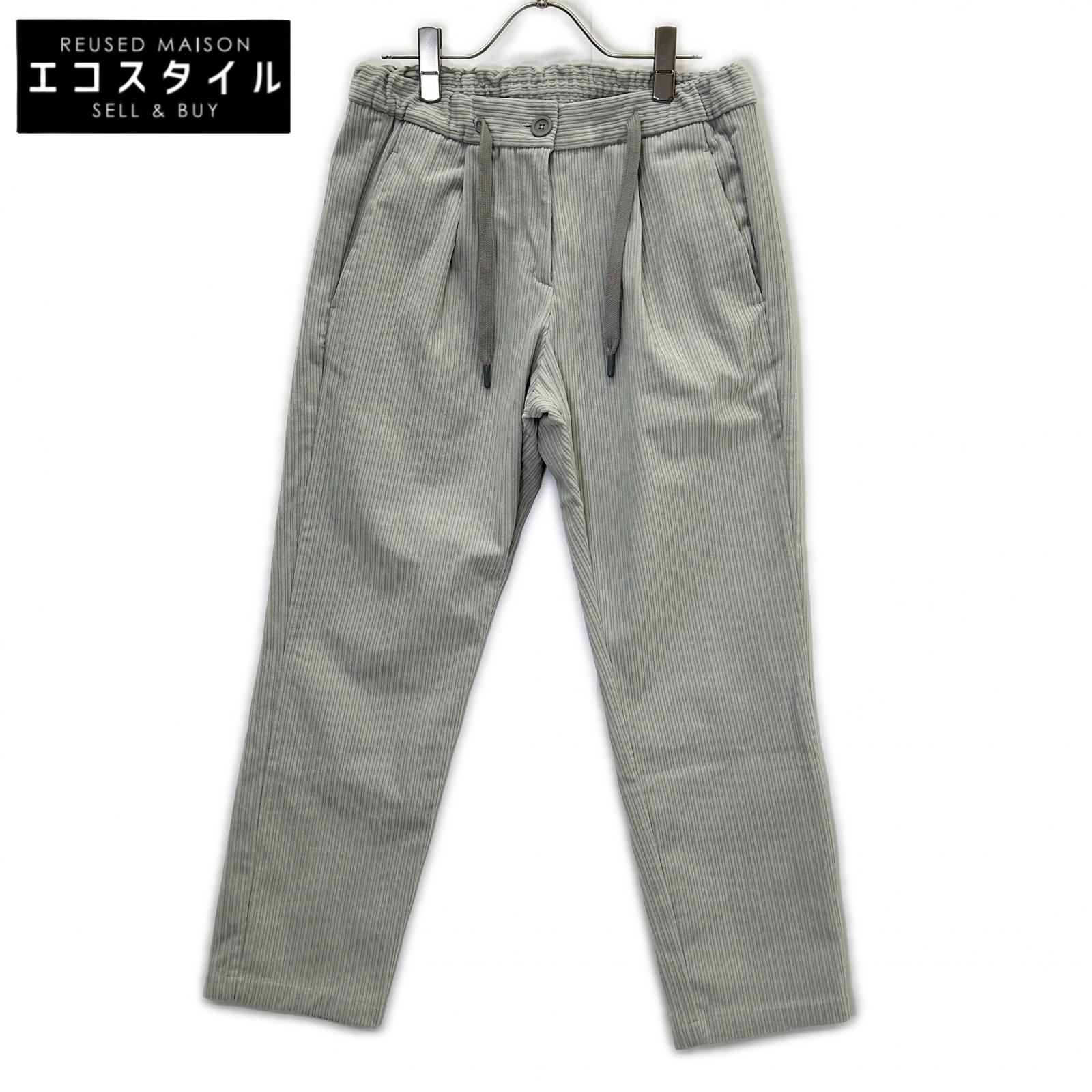 HERNO 地獄ノ 【ラミナー】タイトグレー トレッチ タック たわい無い ズボン下 ボトムス   S 薄墨色 メンズ 【中古】