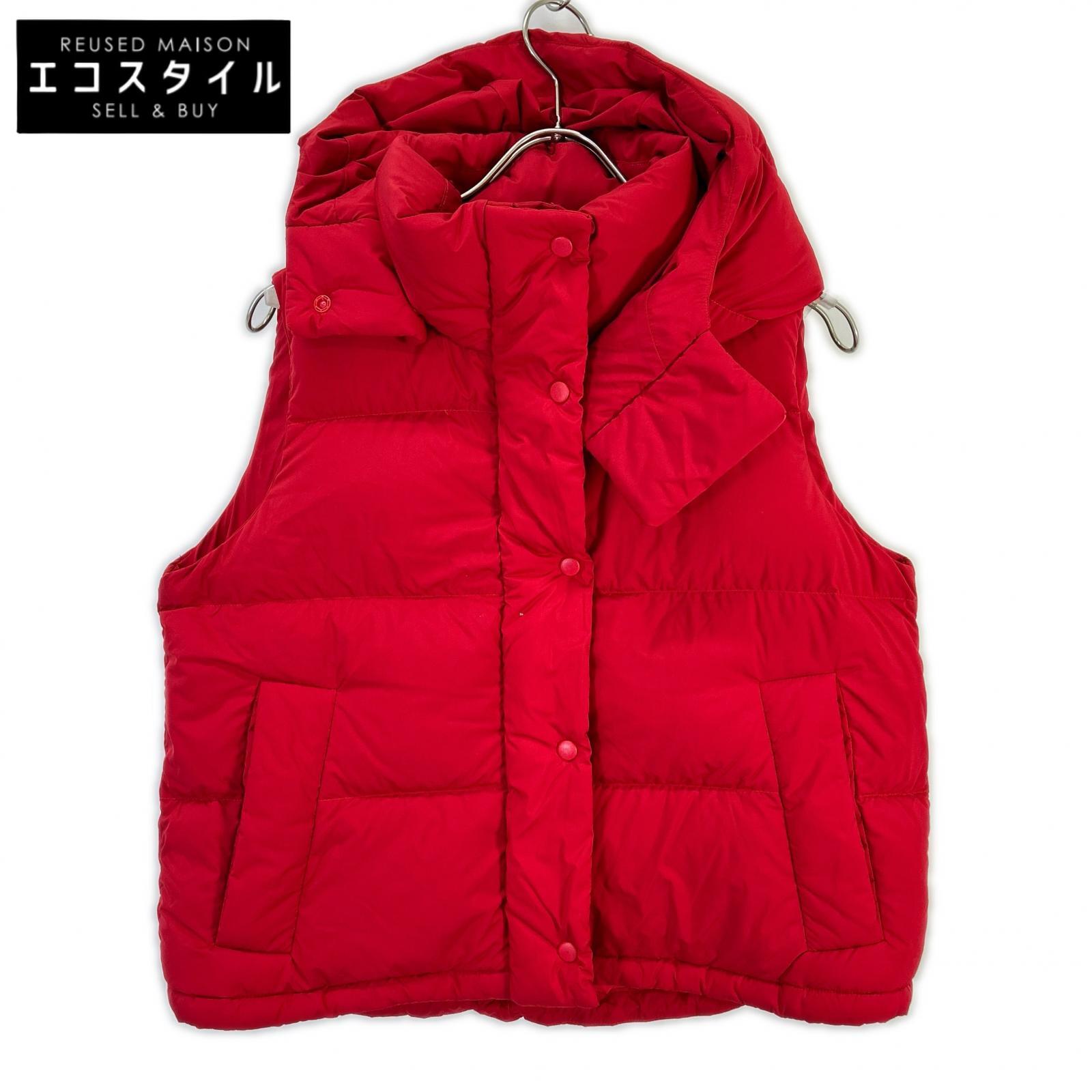 lululemon ルルレモン レッド Wunder Puff フード付きクロップダウンベスト ベスト 4 レッド レディース 【中古】｜ブランドリユース エコスタイル