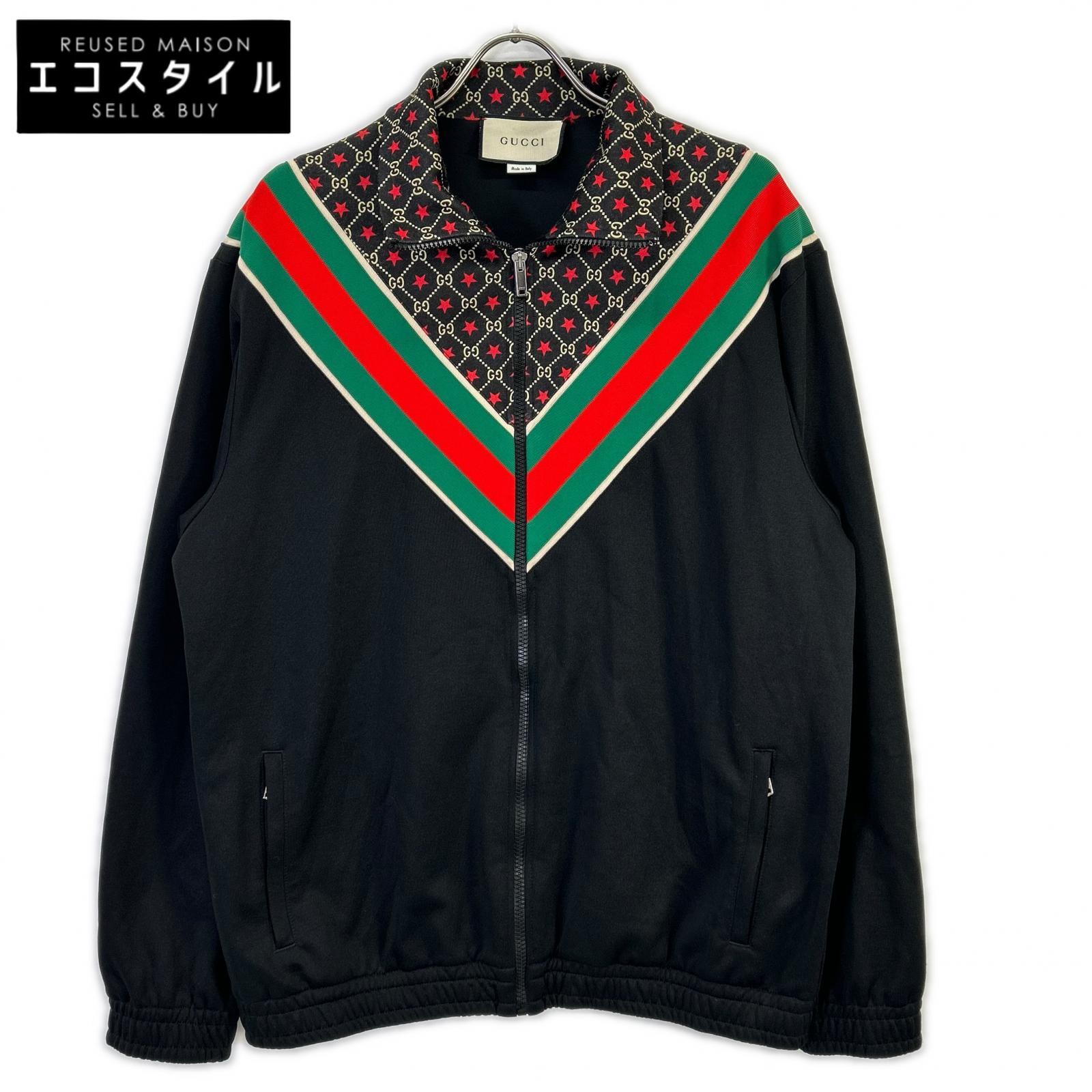 GUCCI グッチ 575734 黒いこと GGはやりっ児 ポリエステル 貨物自動車上衣 トップス   M 黒いこと メンズ 【中古】
