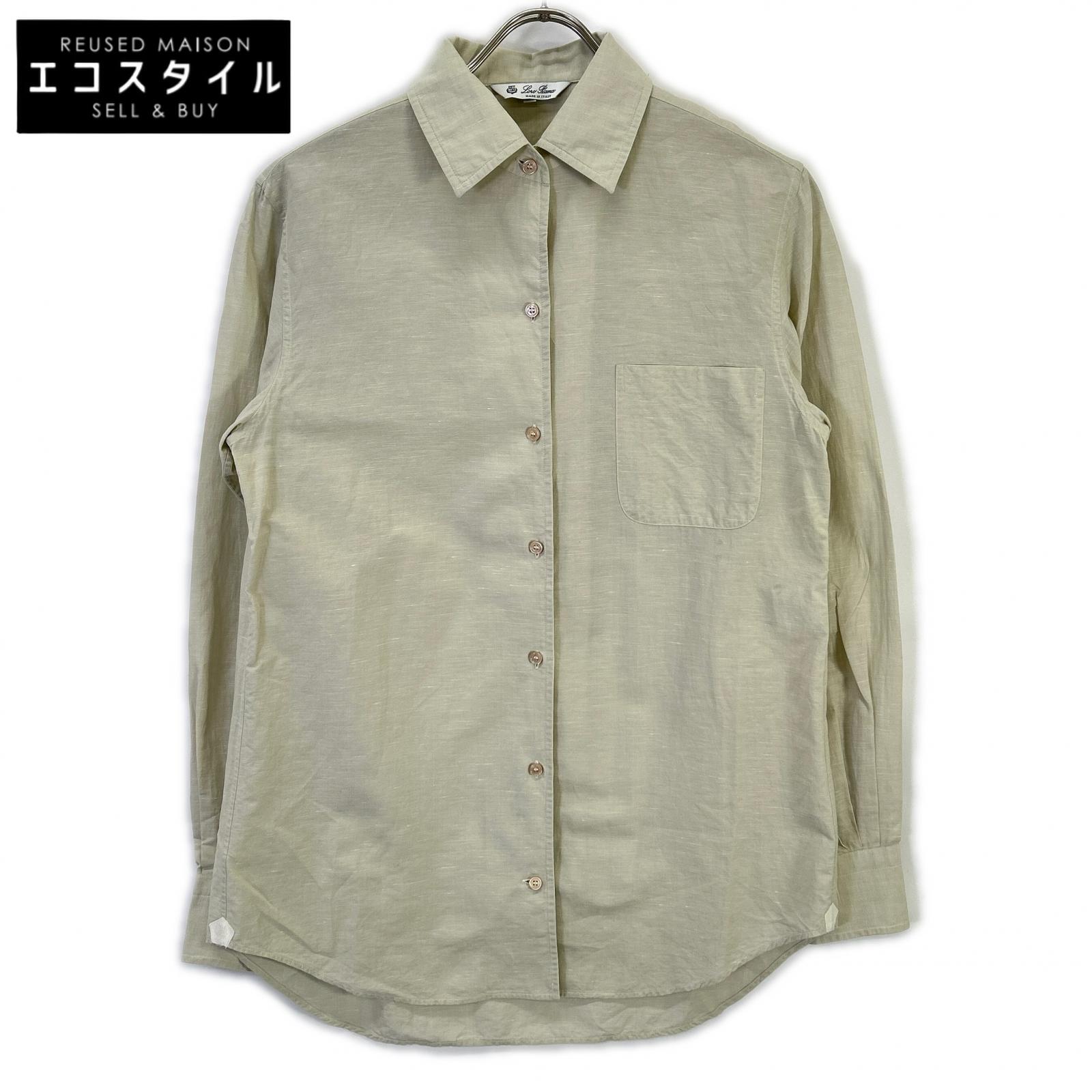 Loro Piana ロロピアーナ FAL1245 ベージュ 綿織物リネン アンドレプルオーバー トップス   ベージュ レディース 【中古】
