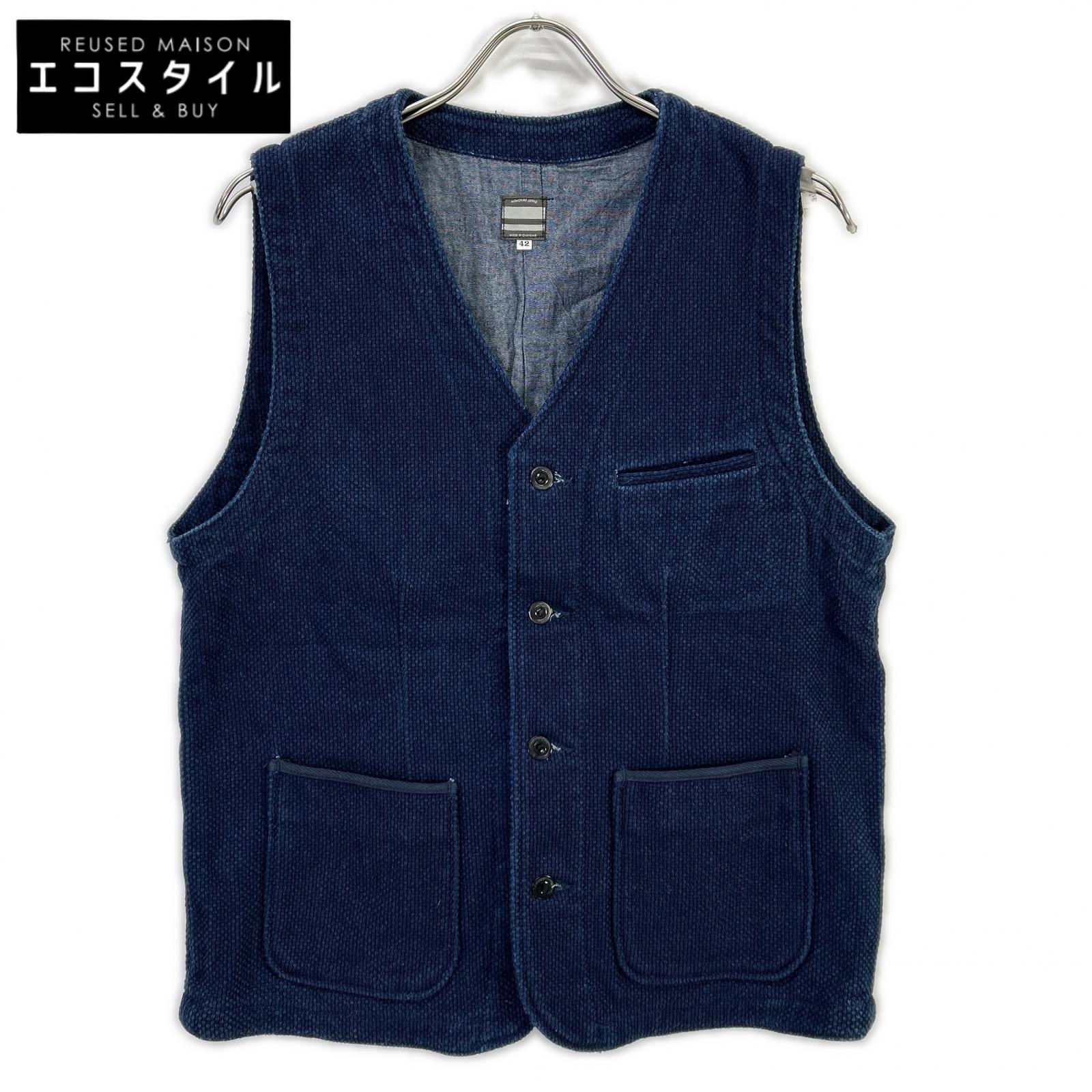MOMOTARO JEANS モモタロウジーンズ インディゴ 刺し子 より良い より良い   42 インディゴ メンズ 【中古】