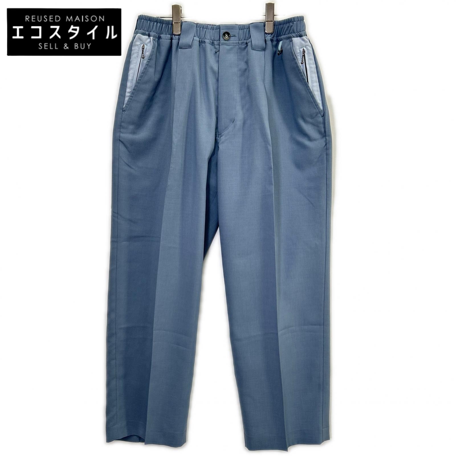 New Order ニュー購入注文 NWO-26SS-20 2TONE サクソフォン青碧 ワイドリラックスパンツ ボトムス   2 サクソフォン青碧 メンズ 【中古】