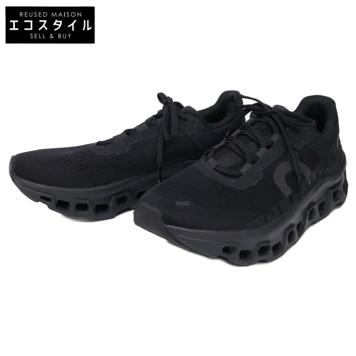 On オン 【美品】61.99025 Cloudmonster 駈けっくらシューズ 26 黒いこと メンズ 【中古】