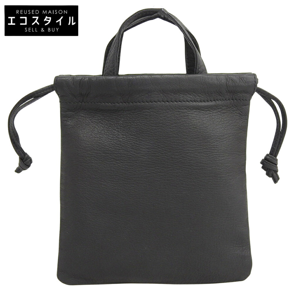 Aeta アエタ 新品負けず劣らず Double Faced DRAWSTRING POUCH ＋handle：S ハンドバック レディース 黒いこと ハンドバック   黒いこと レディース 【中古】