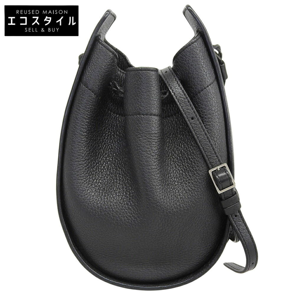 THE ROW ザ ファースト Drawstring Pouch なめし革 ショルダーバッグ レディース 黒いこと ショルダーバッグ   黒いこと レディース 【中古】