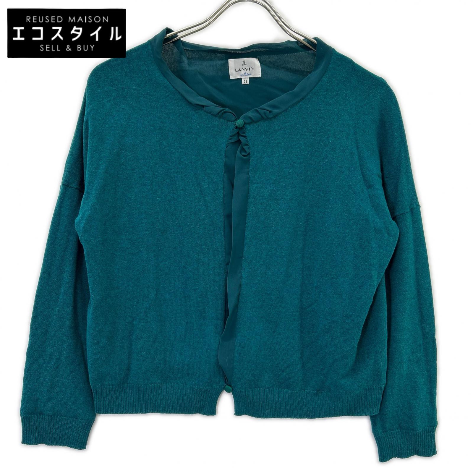 LANVIN en Bleu ランバンオンブルー 3336827 緑であること 人絹綿織物 編み物 ジレー トップス   38 緑であること レディース 【中古】