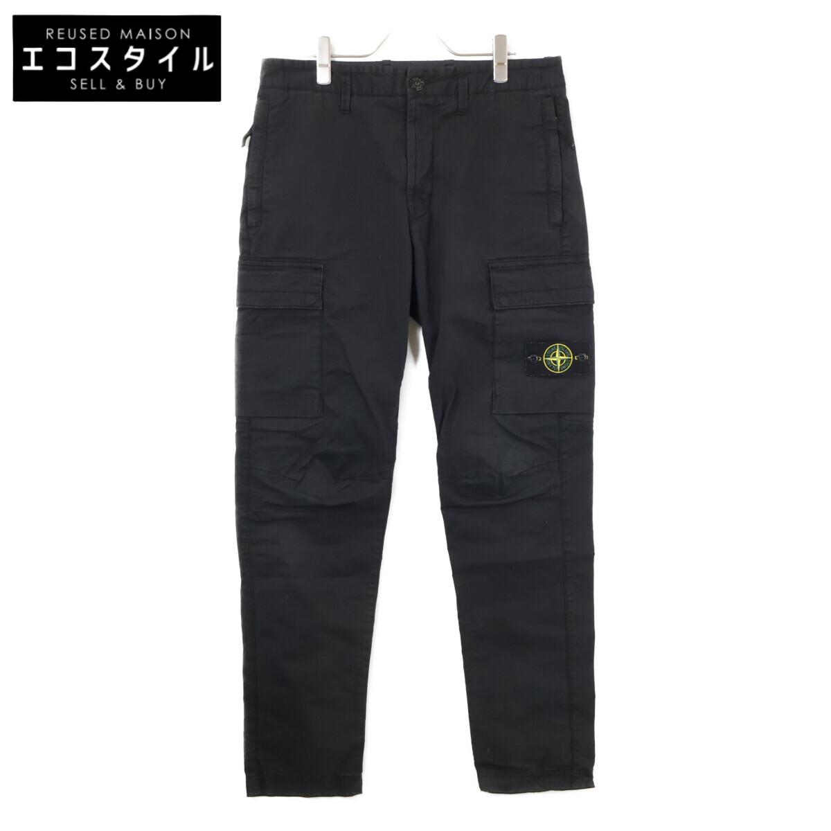 STONE ISLAND ストーンアイランド 【国内定まり/23AW】791532710 RE-1 カーゴパンツ ボトムス   31 黒いこと メンズ 【中古】