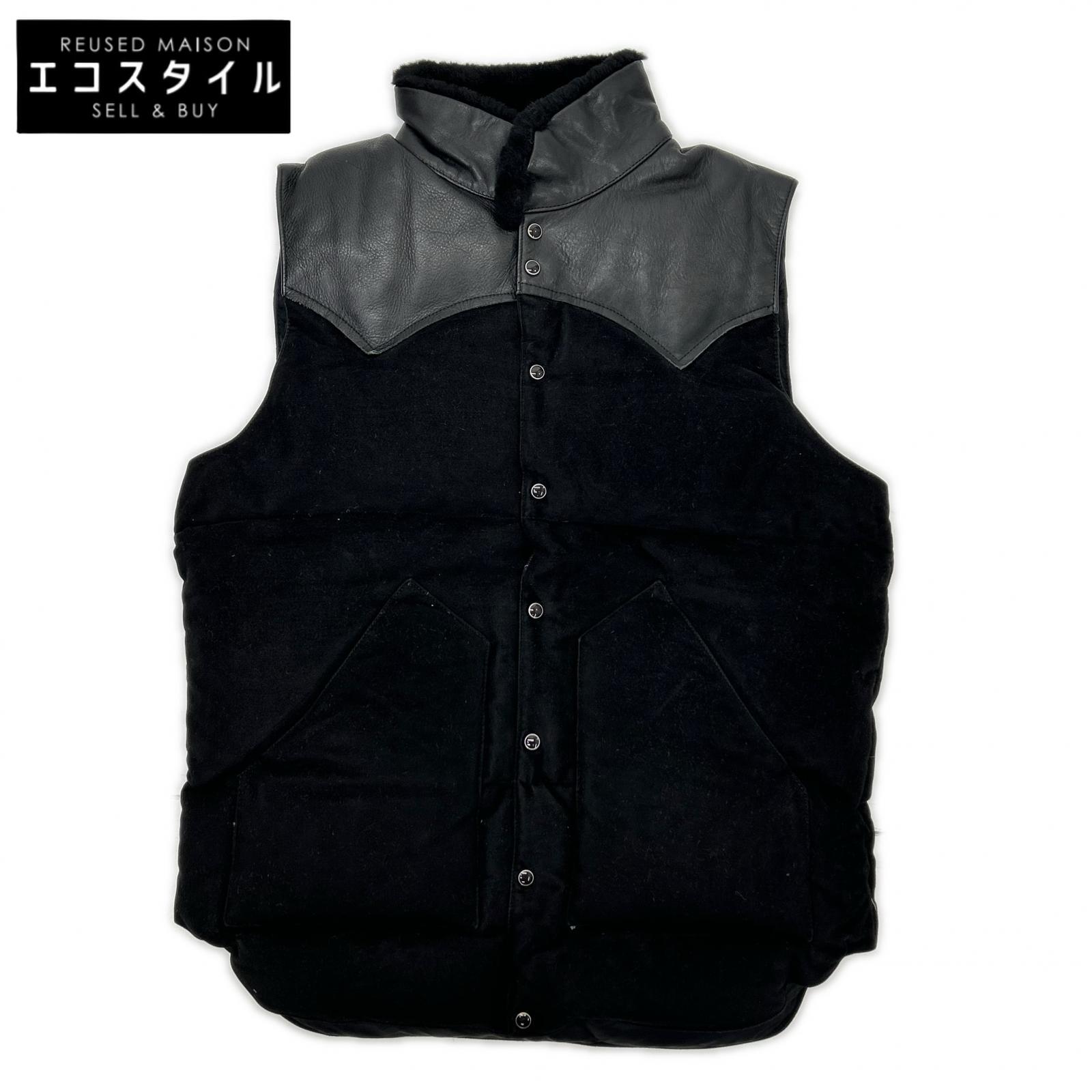 Rocky Mountain Featherbed ロッキーマウンテンフェザーベッド 【BEAUTY\u0026YOUTH別注】黒いこと カウなめし革×シープスキンスエード 落ちこむより良い より良い   40 黒いこと メンズ 【中古】