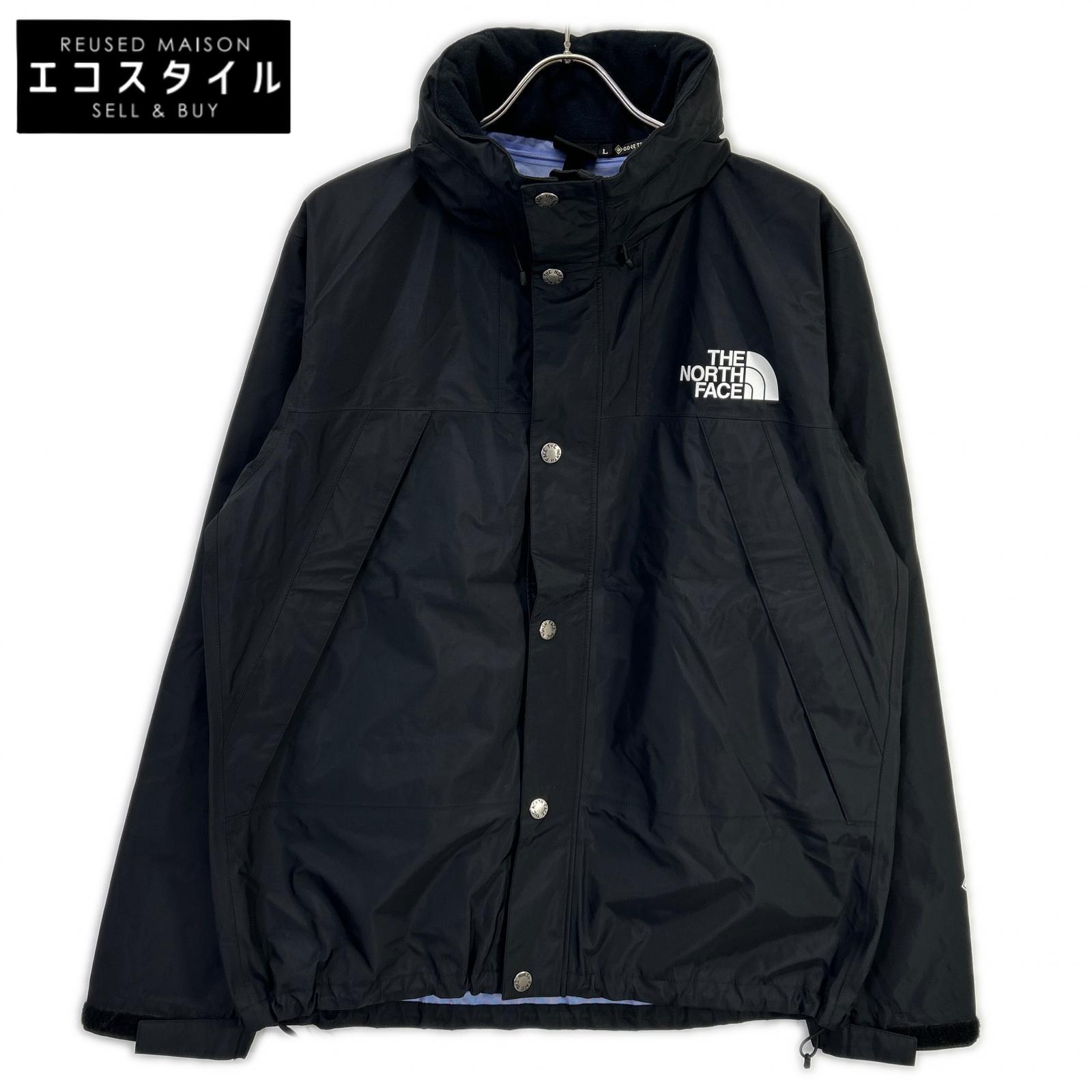 THE NORTH FACE 北の方人間の顔 NP12135 黒いこと ゴアテックス マウンテンレインテックスジャケット 上衣   L 黒いこと メンズ 【中古】