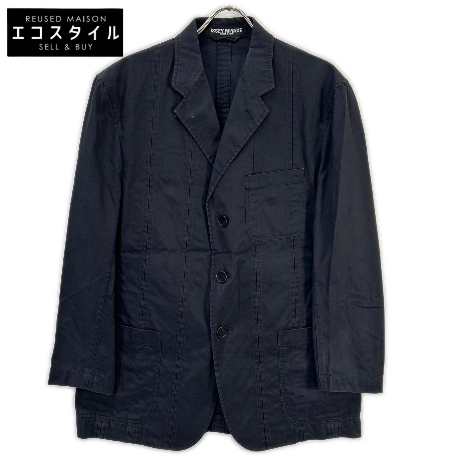 ISSEY MIYAKE イッセイミヤケ 【WHITE LABEL】04年 黒いこと 綿織物 3Bテーラードジャケット 上衣   2 黒いこと メンズ 【中古】