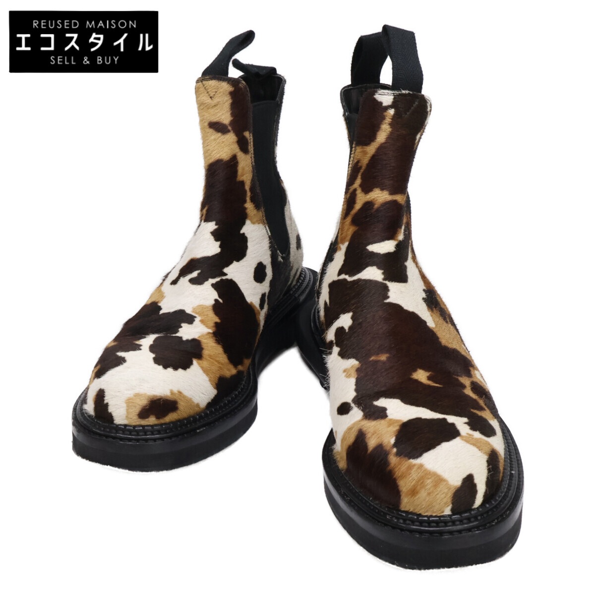 J.M. WESTON ジェイエムウエストン xsacai サカイ【美品】25-03876M ハラコ素材 サイドゴア チェルシーブーツ シューズ 6.5 マルチカラー メンズ 【中古】|ブランドリユース エコスタイル