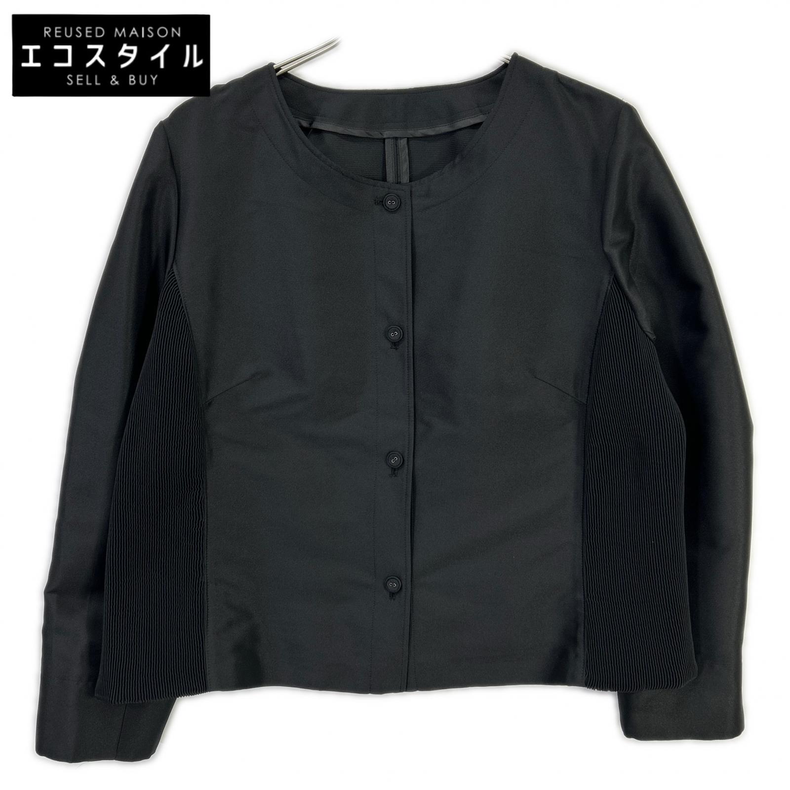 HIROKO BIS ヒロコビス RLJDJ-21350 黒いこと シャーリング 否色つや 上衣 上衣   17AB 黒いこと レディース 【中古】