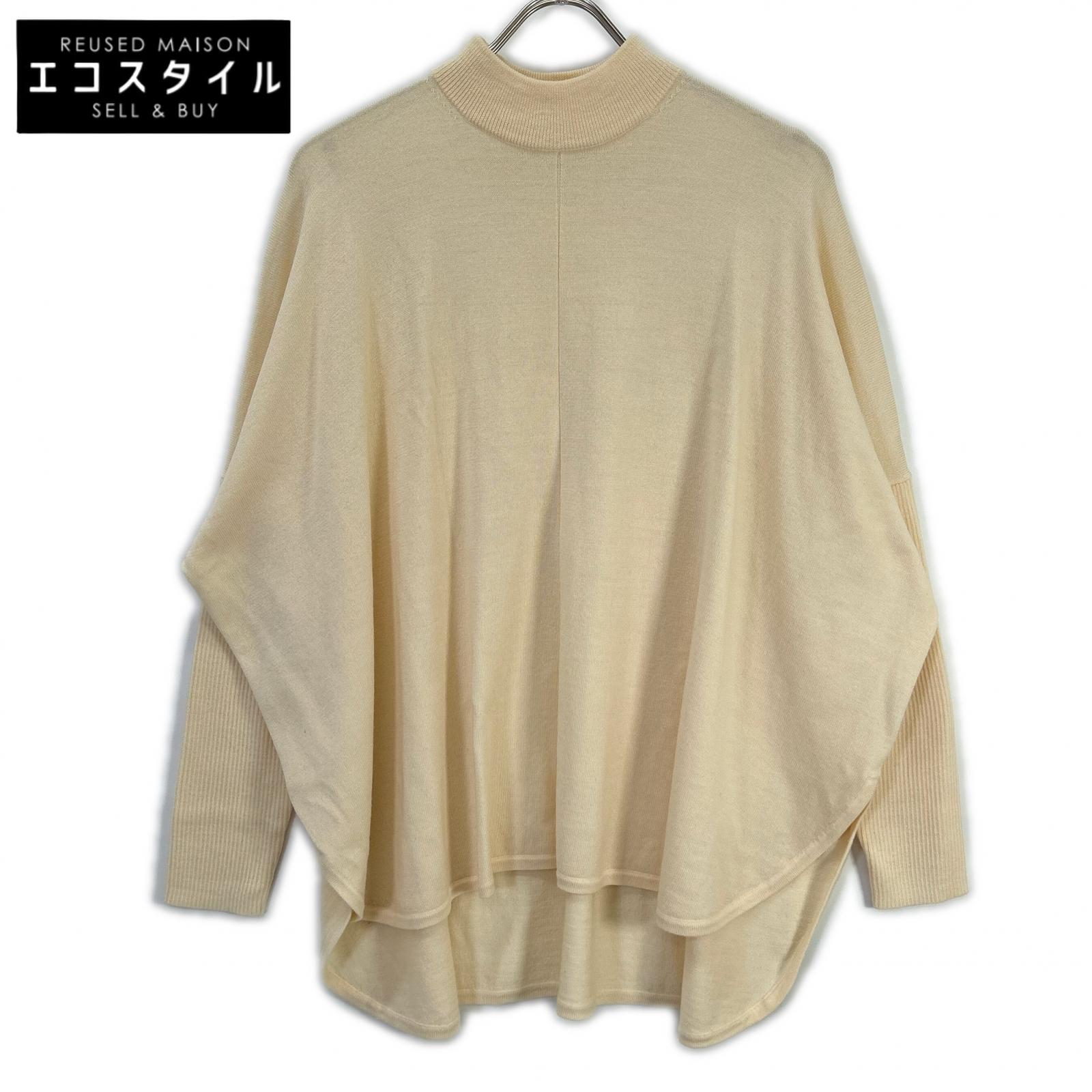 theory luxe セオリーリュクス 03-1101750 象牙色 VICTORIA JONA ティーシャツ編み物 トップス   38 象牙色 レディース 【中古】