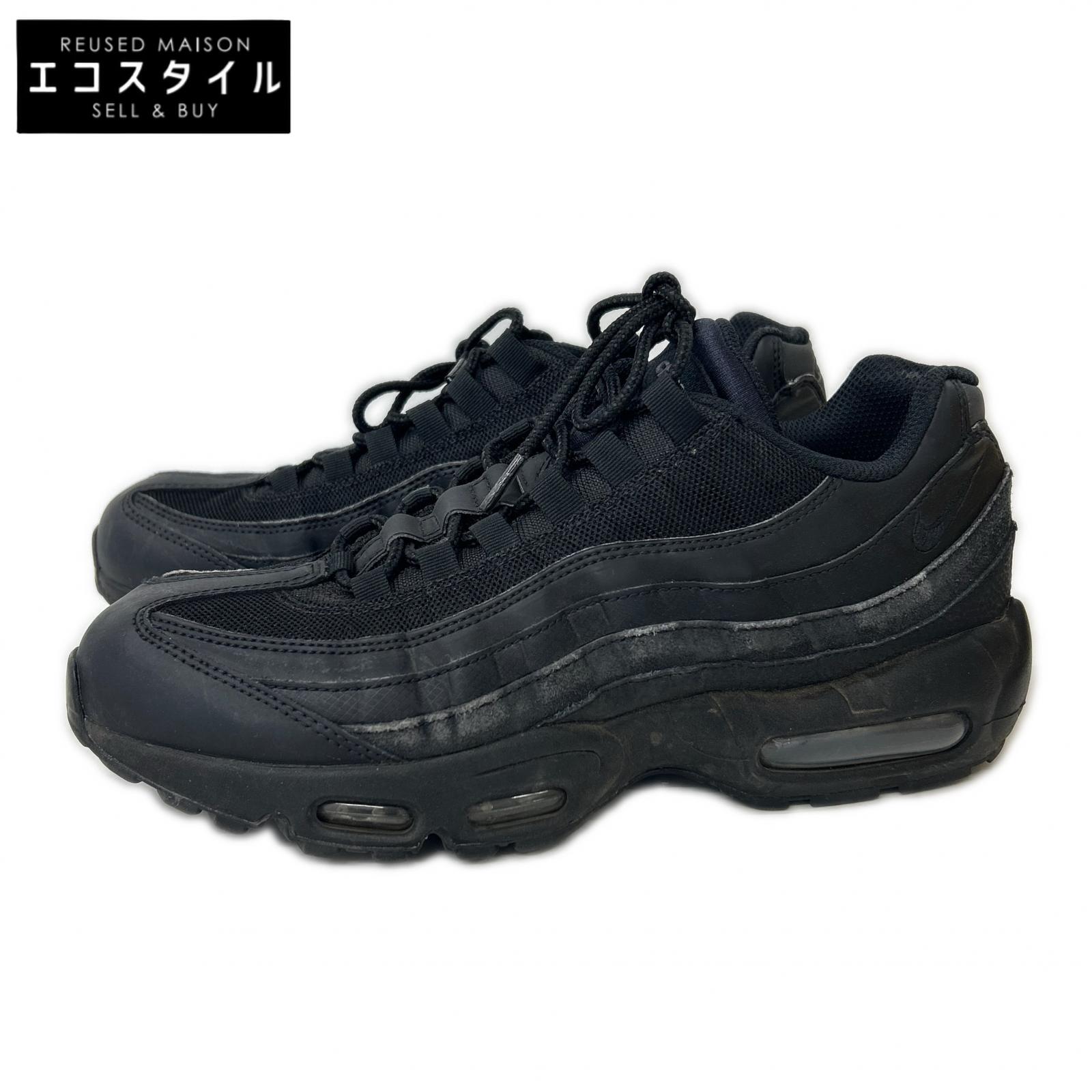 NIKE ナイキ CI3705-001 AIR MAX 95 ESSENTIAL エア湖マックス95 エッセンシャル スニーカー シューズ   27珊 BLACK/BLACK-DARK GREY メンズ 【中古】