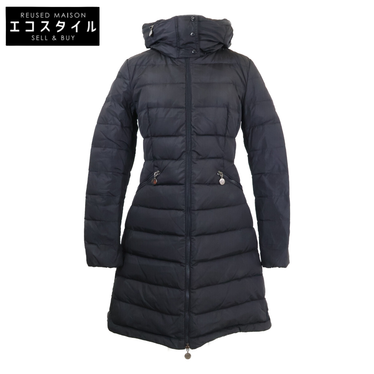 MONCLER モンク軌跡 FLAMMETTE フラメッテ 落ちこむ 厚地の外套   00 米国海軍 レディース 【中古】