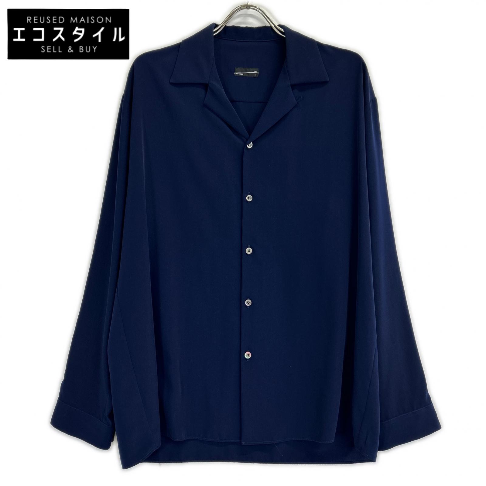 LAD MUSICIAN ラッドミュージシャン 22AW 米国海軍 DECHINE OPEN COLLAR SHIRT 開襟プルオーバー トップス   44 米国海軍 メンズ 【中古】