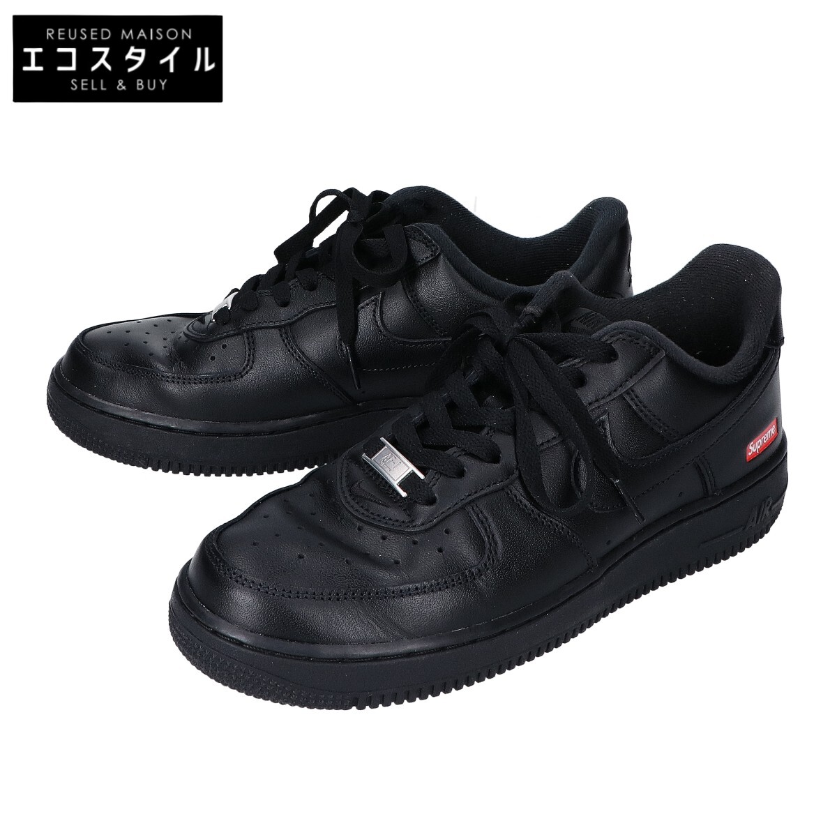 NIKE ナイキ ｘSupreme シュプリーム CU9225-001 Air Force 1 Low 空軍1置き目 スニーカー シューズ   25 BLACK/BLACK メンズ 【中古】