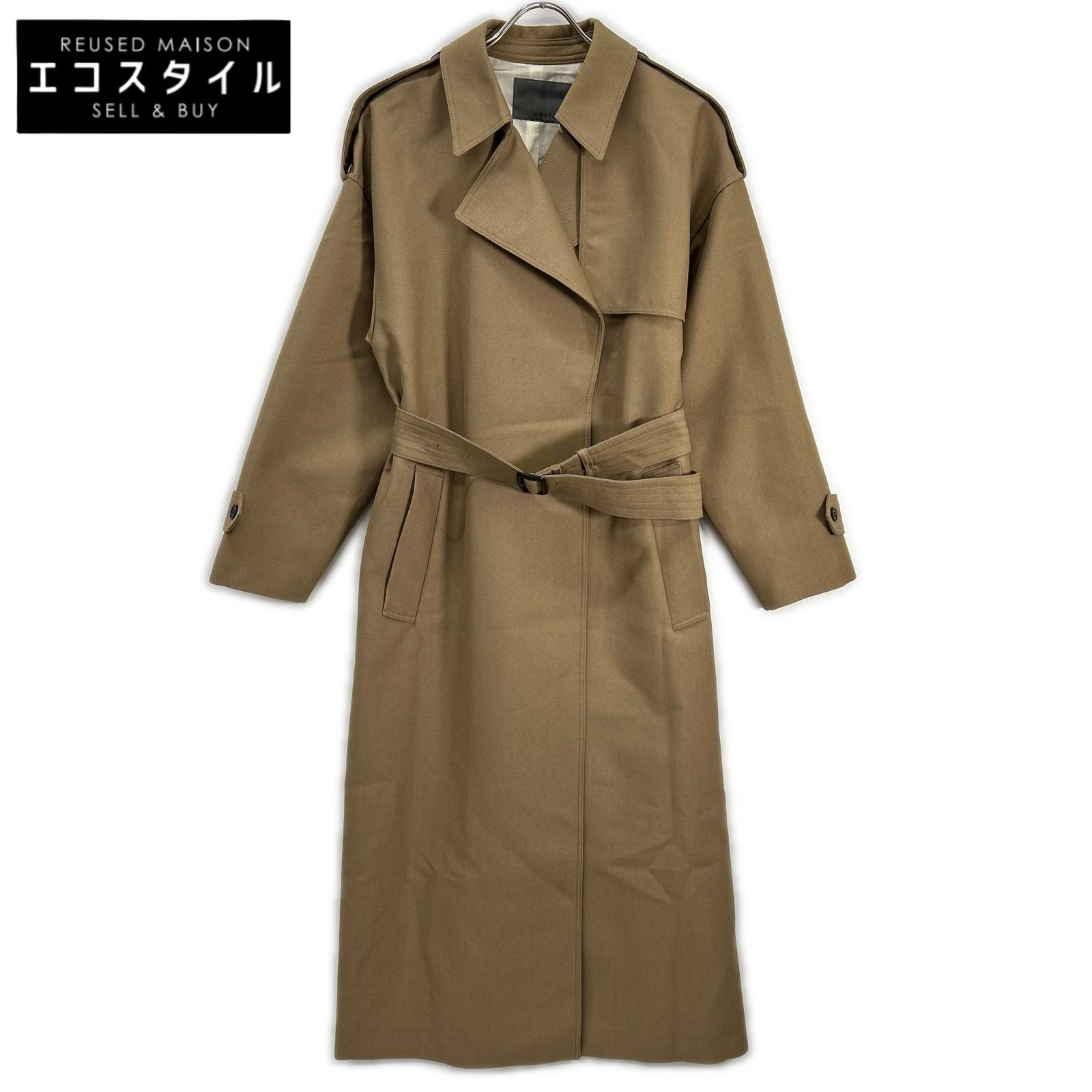 uncrave アンクレイヴ 20AW カーキベージュ 羊毛トレンチコート 厚地の外套   1 カーキベージュ レディース 【中古】