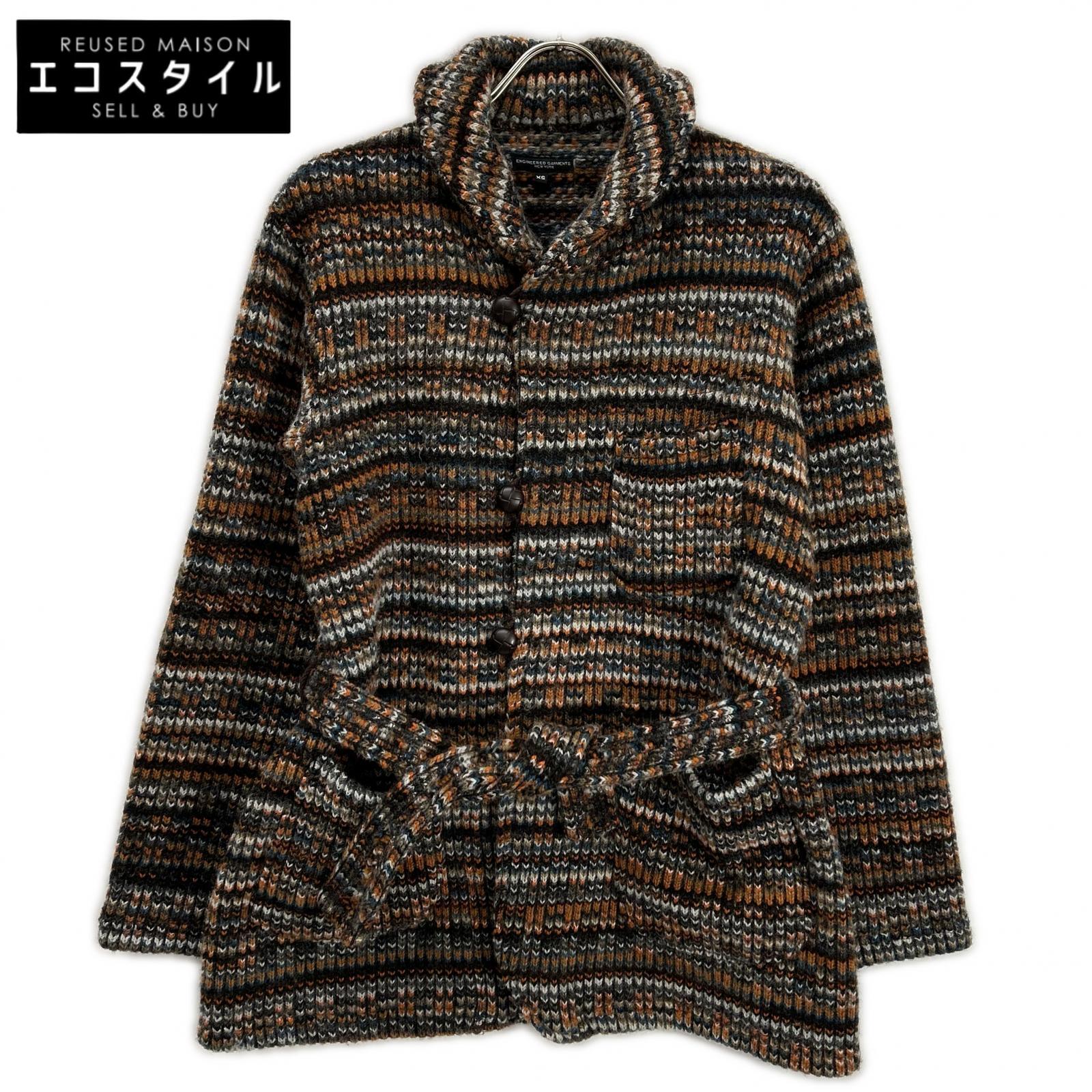 Engineered Garments エンジニアードガーメンツ 赤銅色系 エルボーパッチ 三尺帯付き添い人ロングジレー トップス   赤銅色 メンズ 【中古】