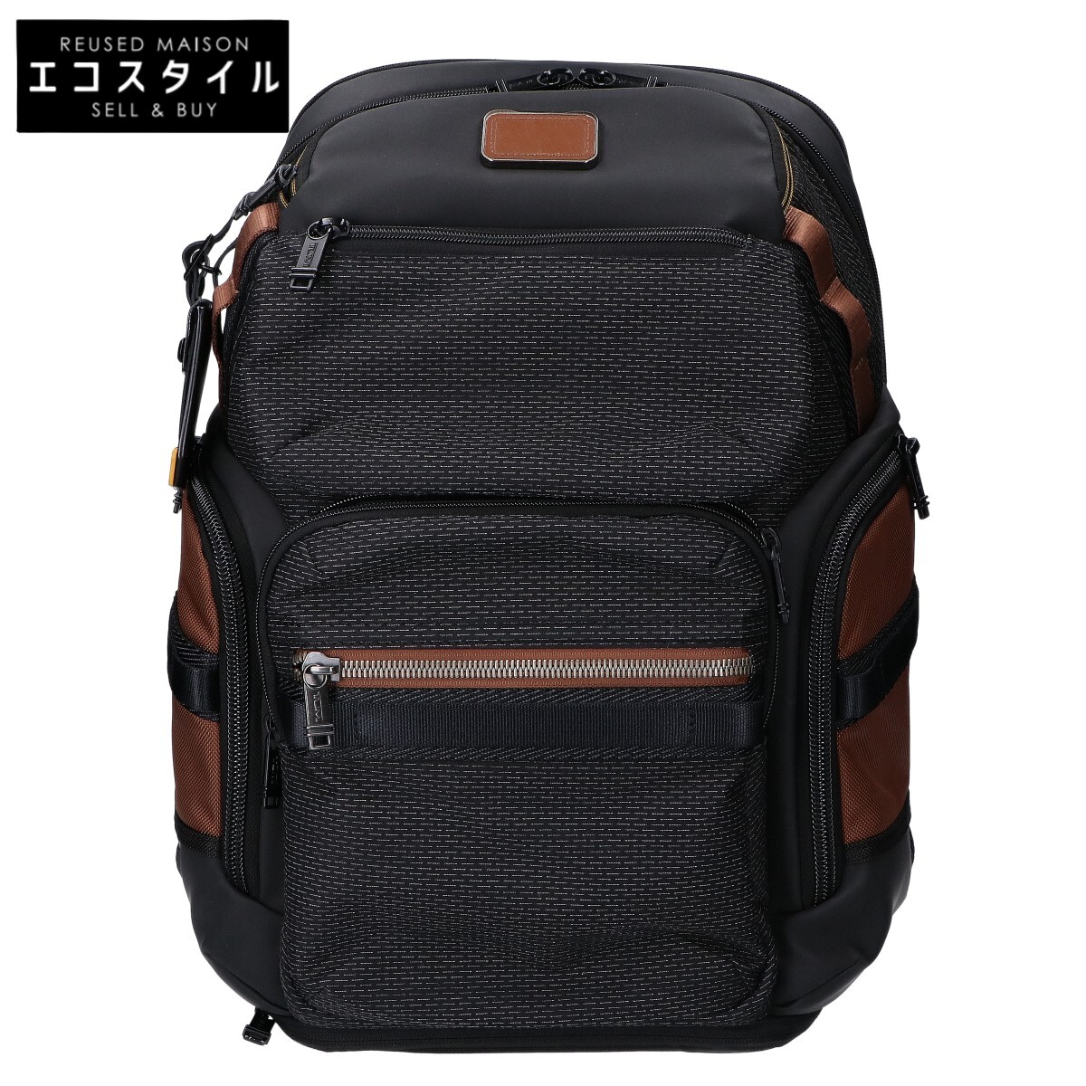 TUMI トゥミ 232718DNX Alpha Bravo Nomadic Backpack ノバティック 背嚢 うしろ側容器に並べる   黒いこと/赤銅色 メンズ 【中古】