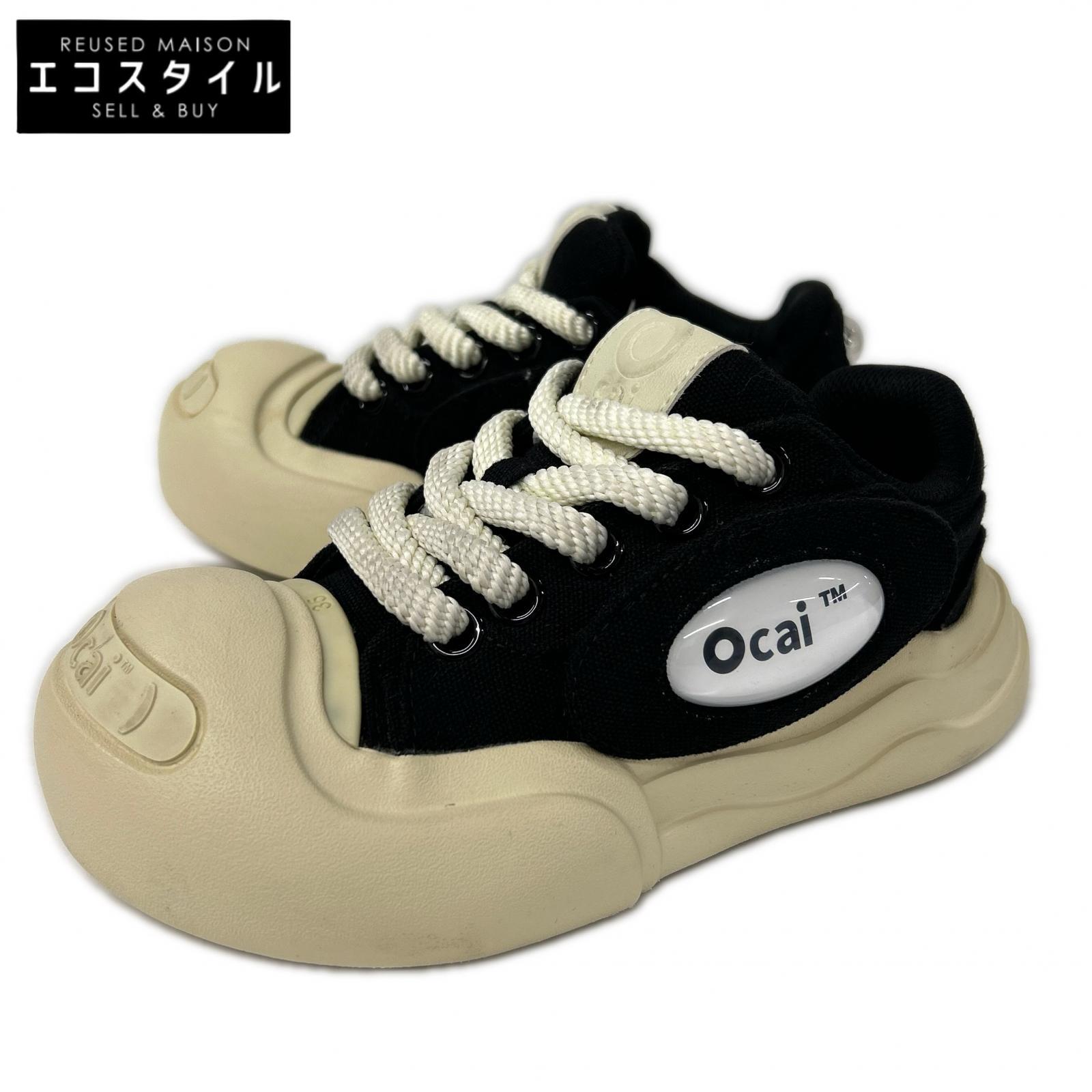 Ocai オカイ OC230232 黒いこと Smile Canvas 厚底スニーカー シューズ   22.5 黒いこと×白いこと レディース 【中古】