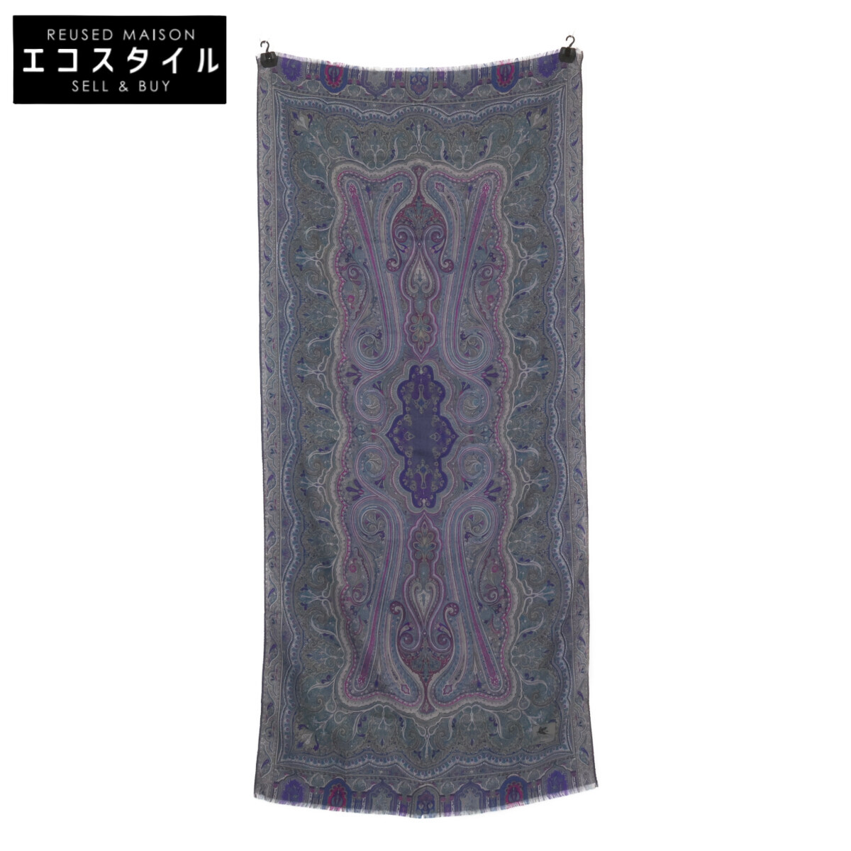 ETRO エトロ 【美品】ペイズリー柄 絹地/羊毛 袈裟   パープル系 レディース 【中古】