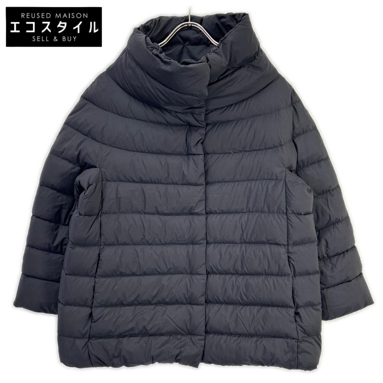HERNO 地獄ノ P10506D 黒いこと スタンドカラーダウンジャケット 上衣   46 黒いこと レディース 【中古】