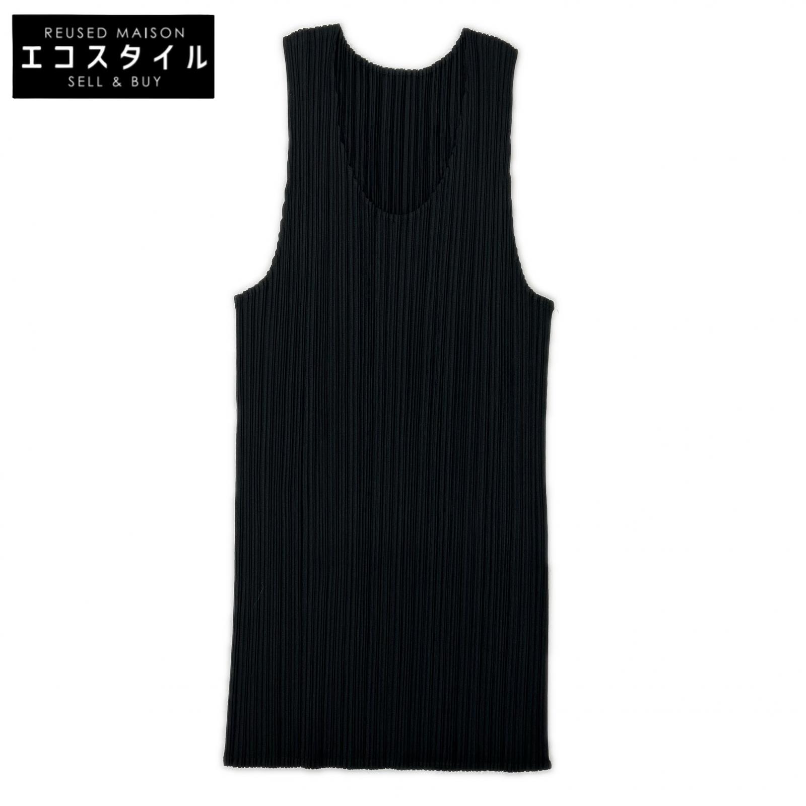 PLEATS PLEASE 筋目プリーズ PP05-JK001 黒いこと ノースリーブトップス トップス   3 黒いこと レディース 【中古】